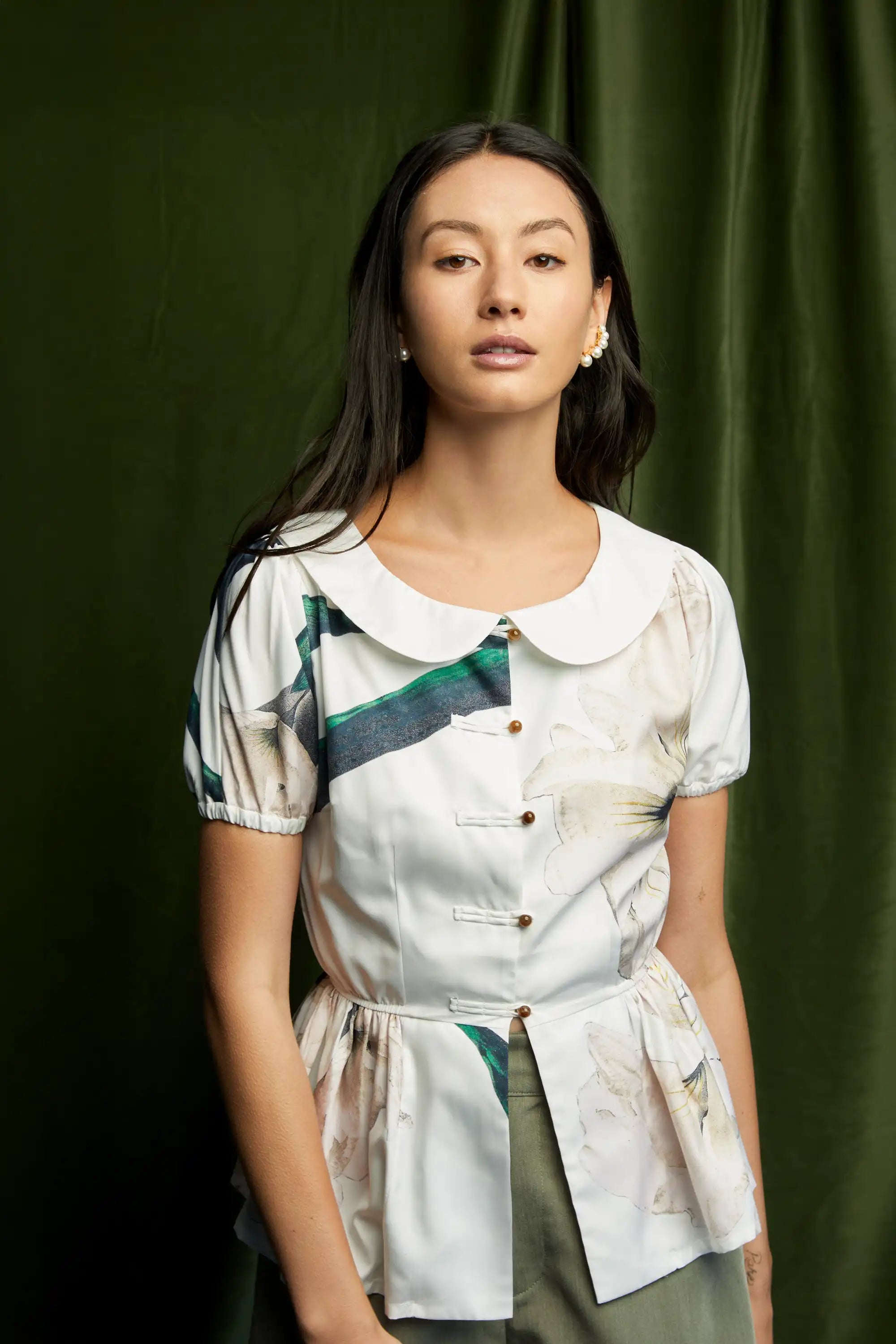 Peter Pan Fit & Flare Top (Iris)