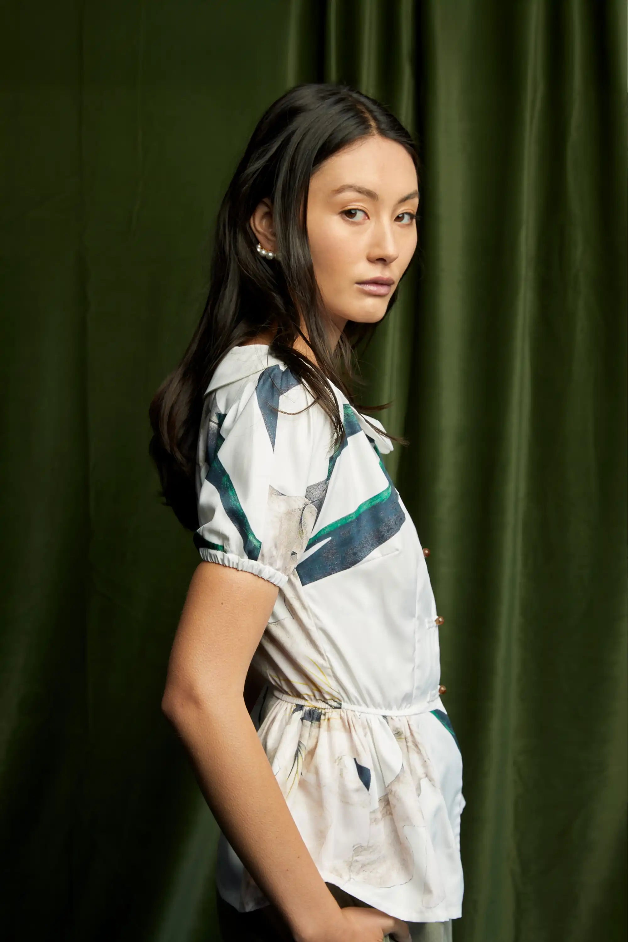 Peter Pan Fit & Flare Top (Iris)