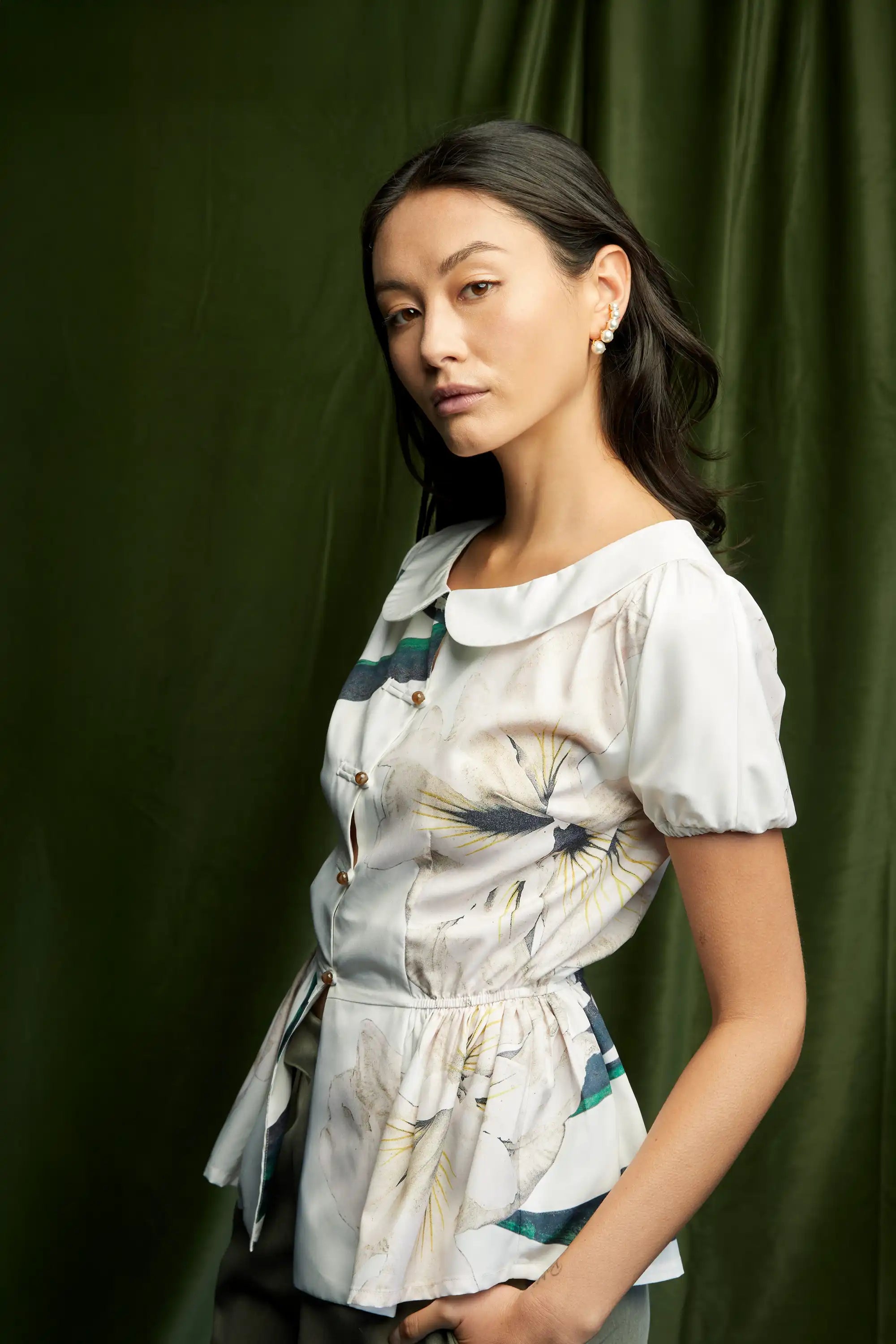 Peter Pan Fit & Flare Top (Iris)