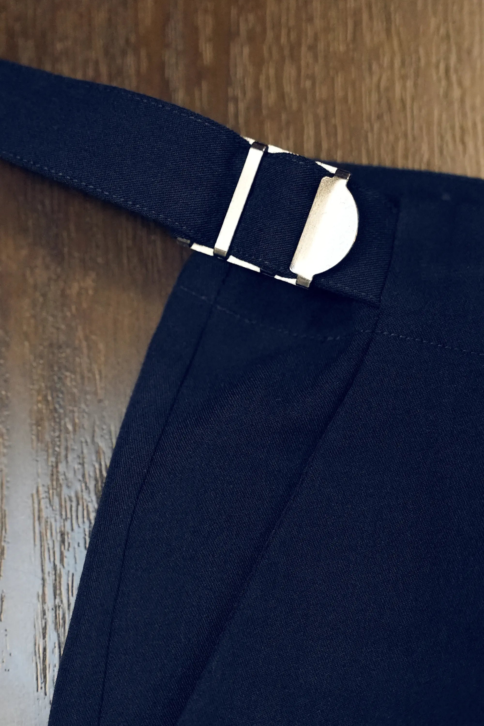 Pleated Peg Trousers (Navy)