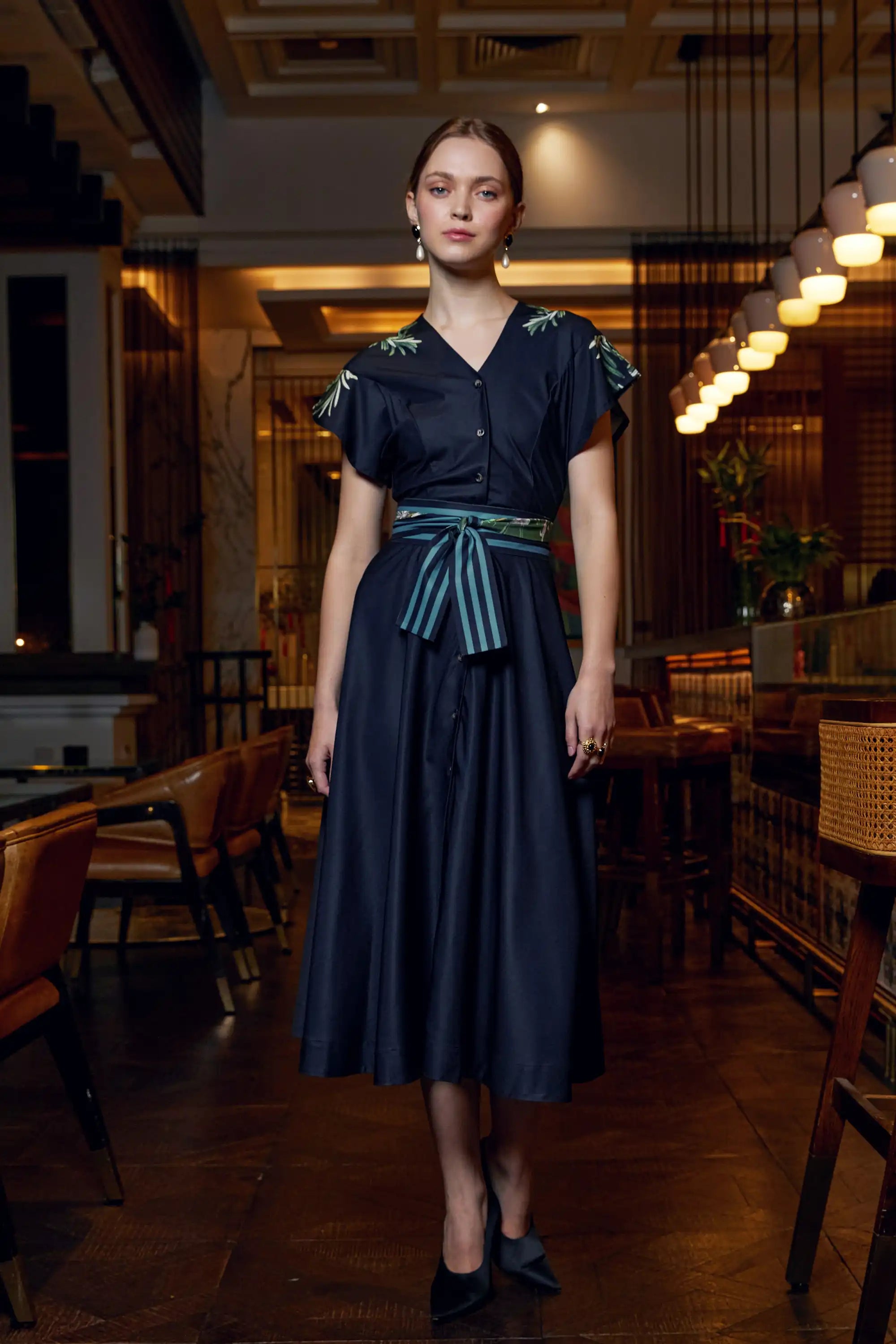 Bluebell Fit & Flare Dress (Rosemary)