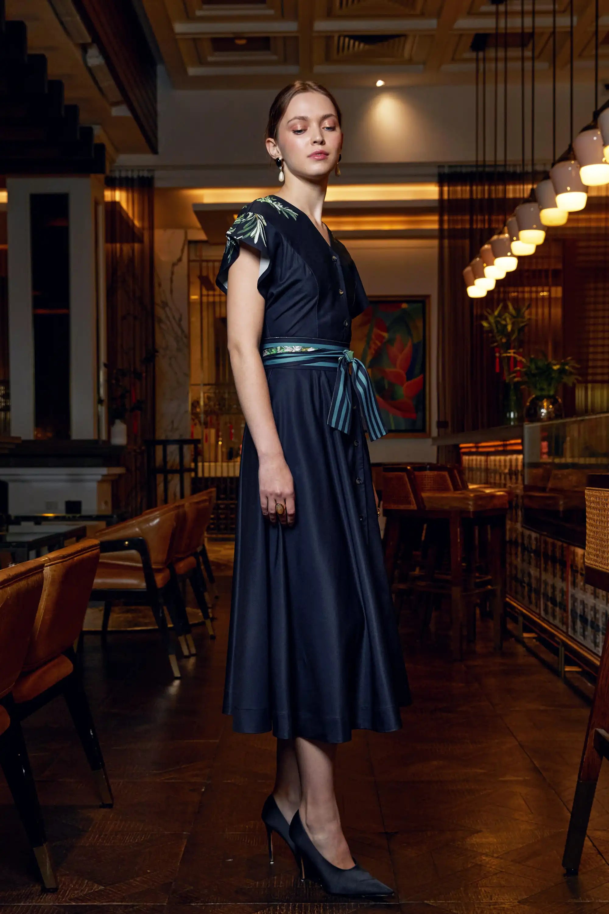 Bluebell Fit & Flare Dress (Rosemary)