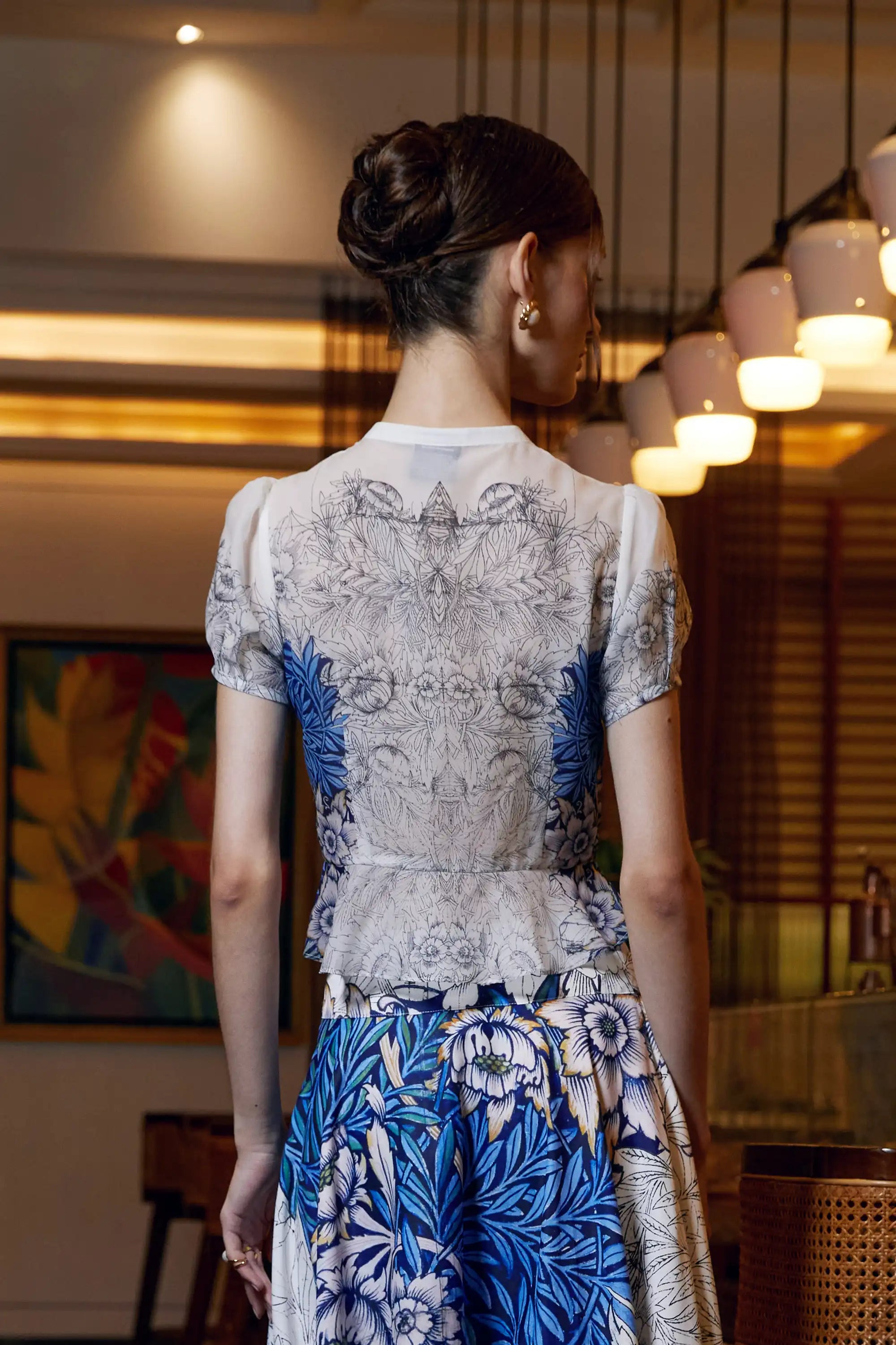 Keyhole Peplum Top (Tulip Willow)