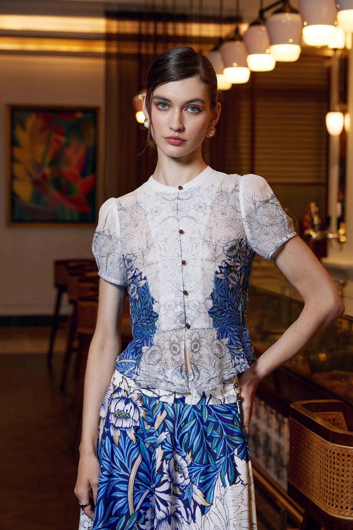 Keyhole Peplum Top – Tulip Willow | Reckless Ericka