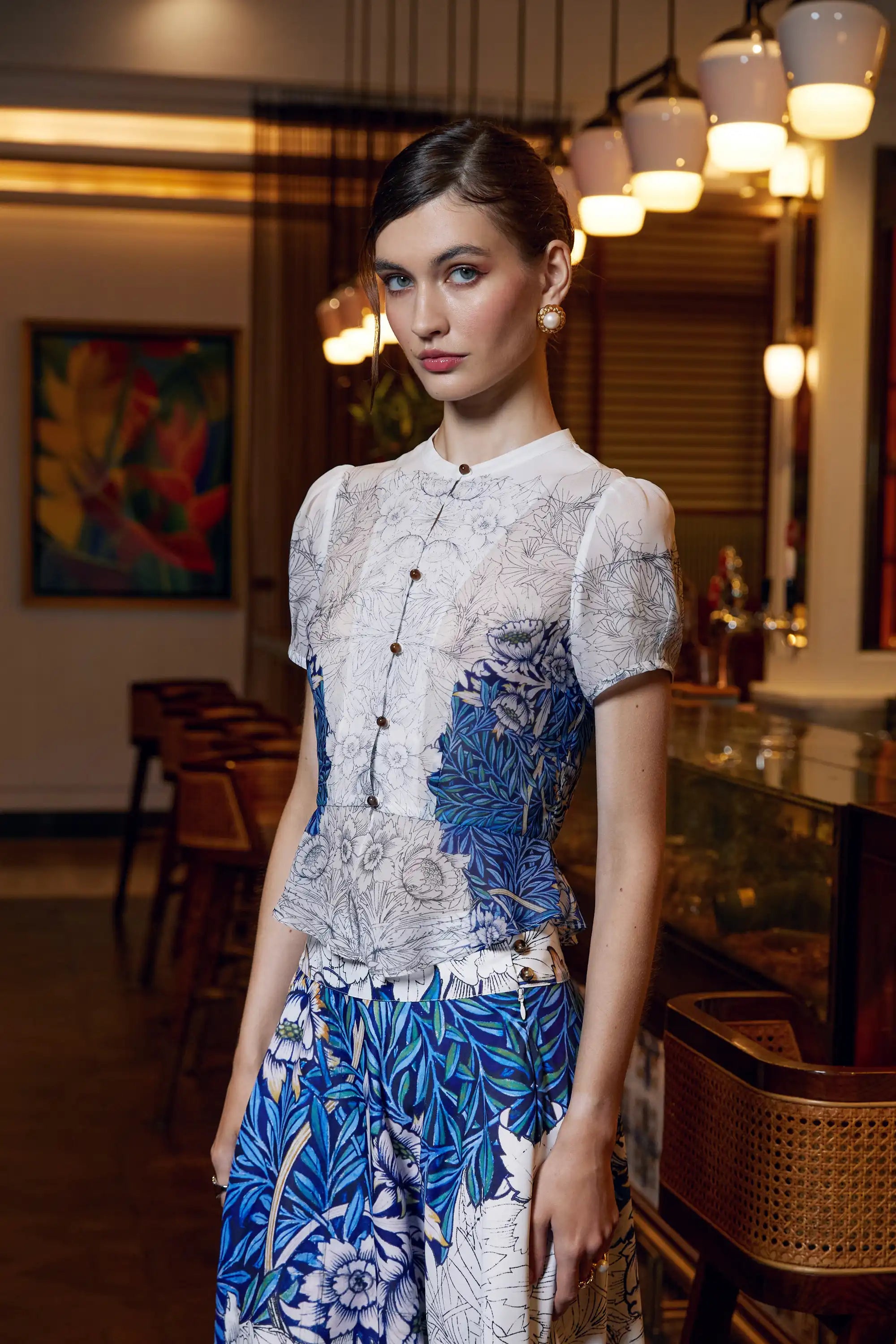 Keyhole Peplum Top (Tulip Willow)