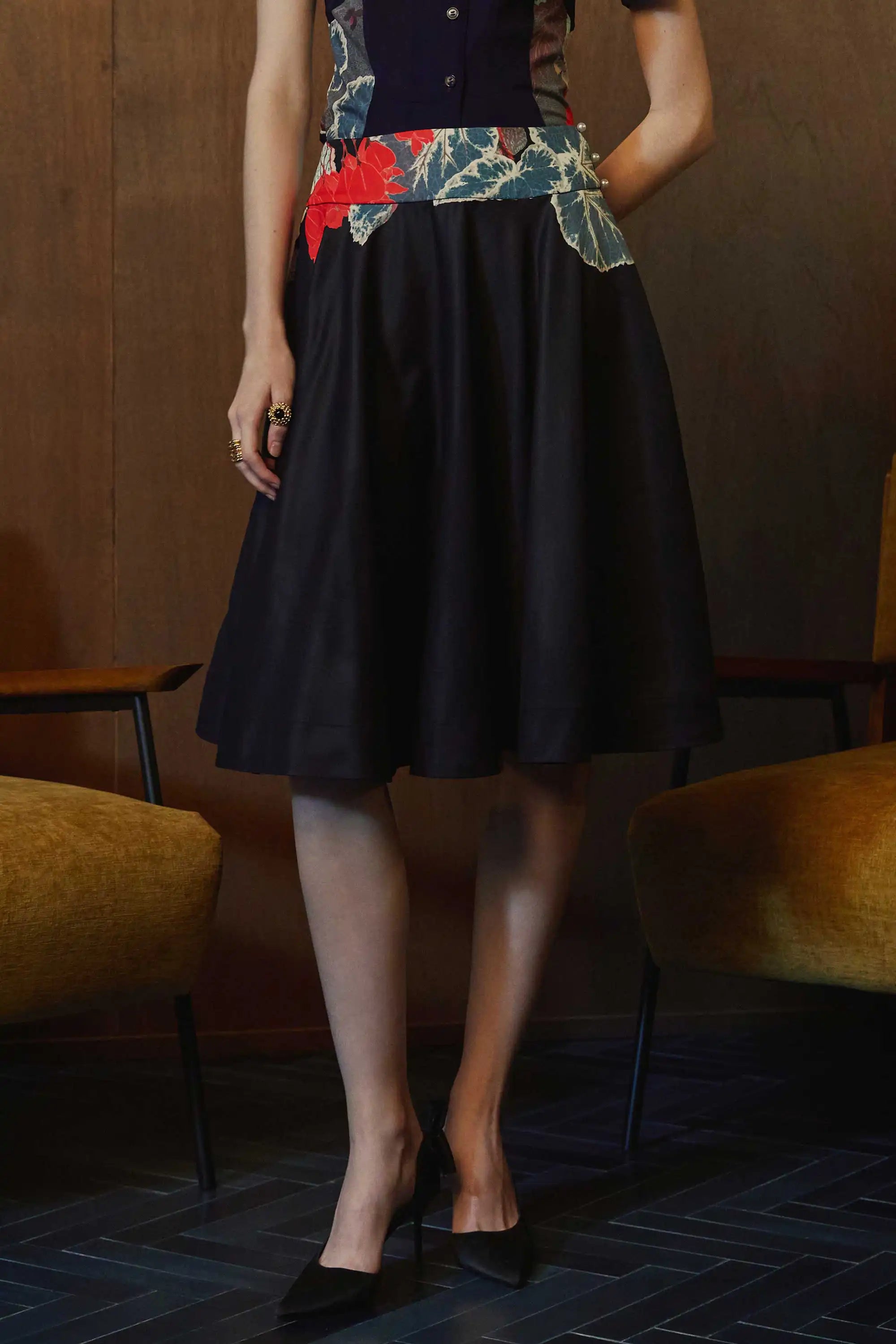 Full Circle Knee Skirt (Cracklin Rosie Begonia)
