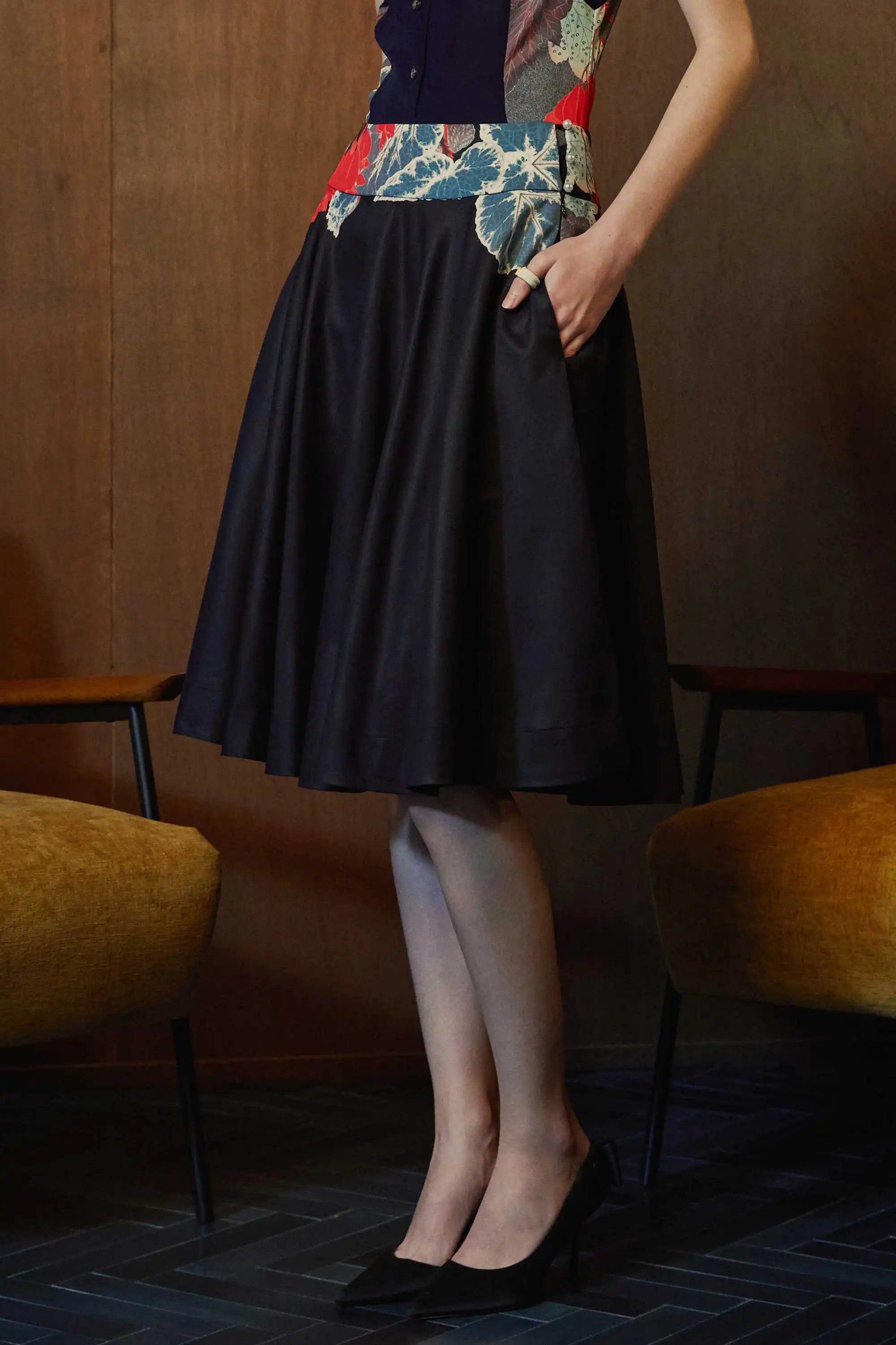 Full Circle Knee Skirt (Cracklin Rosie Begonia)