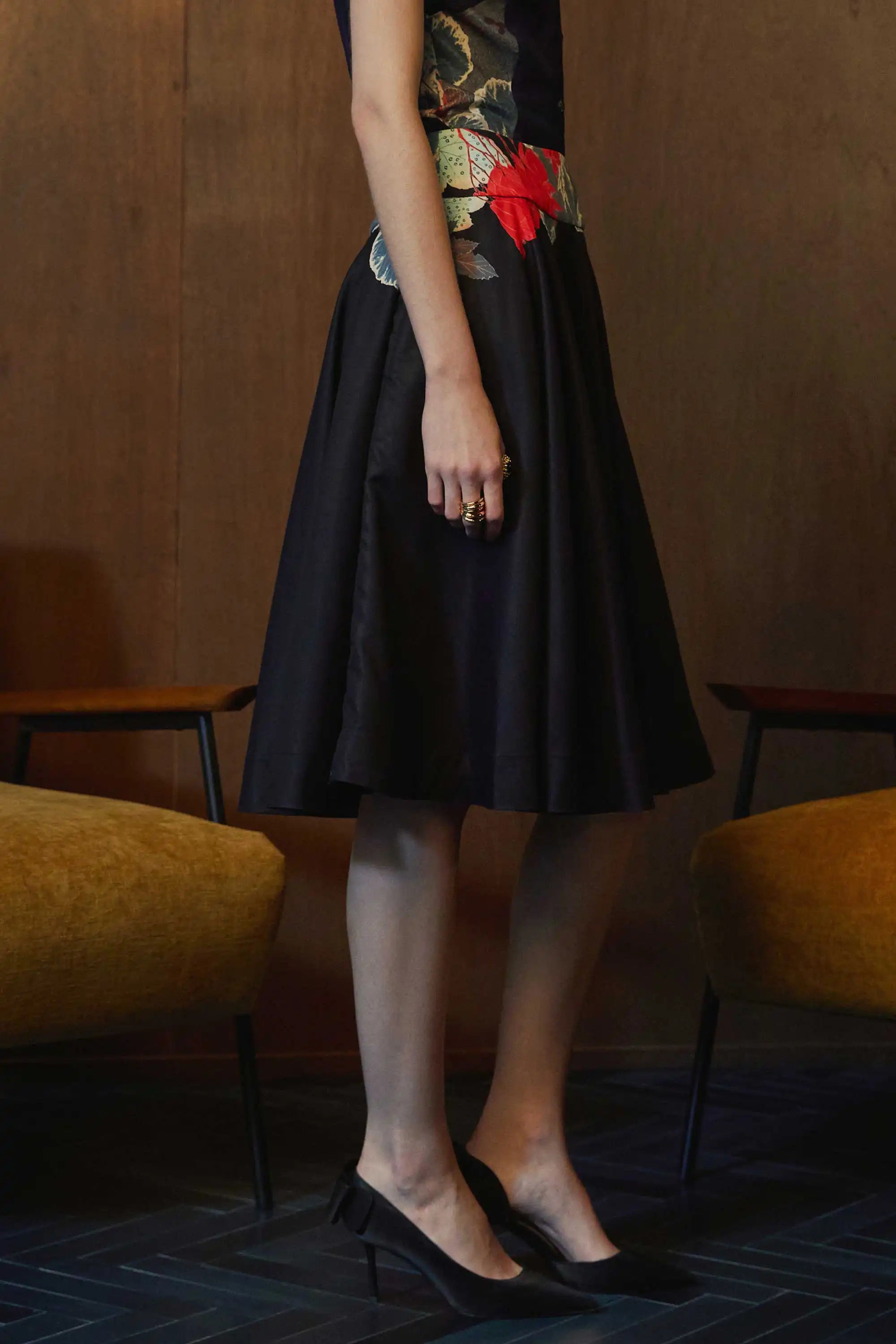 Full Circle Knee Skirt (Cracklin Rosie Begonia)
