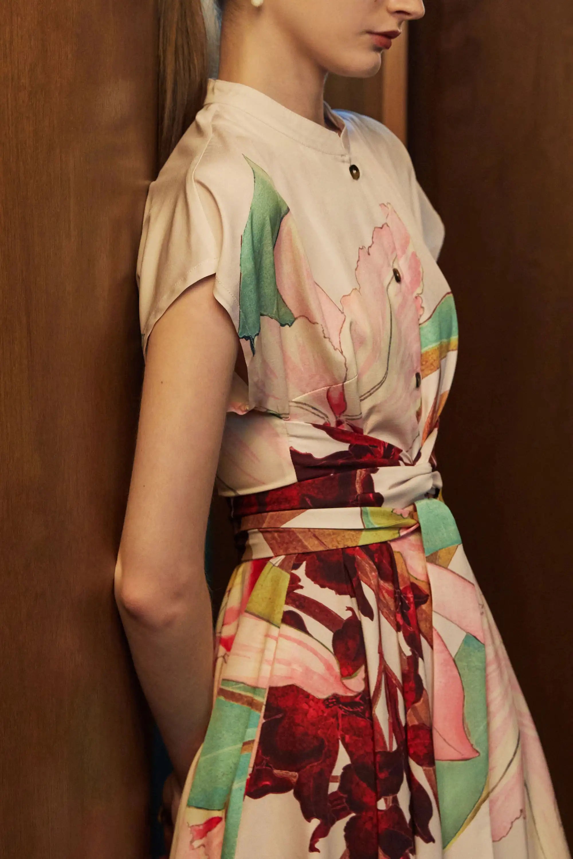 Interlaced Sash Dress (Cattleya & Oncidium)