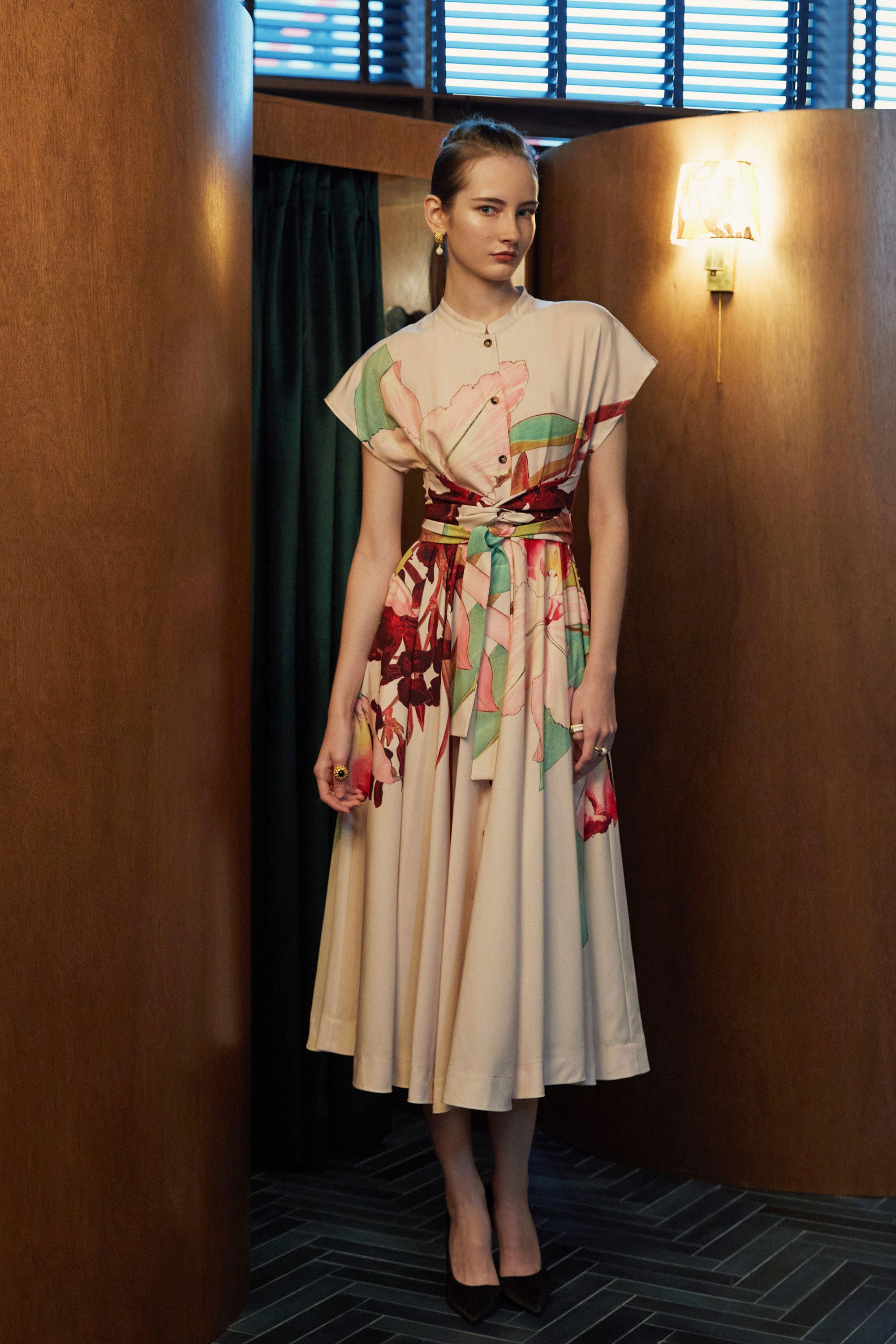 Interlaced Sash Dress (Cattleya & Oncidium)