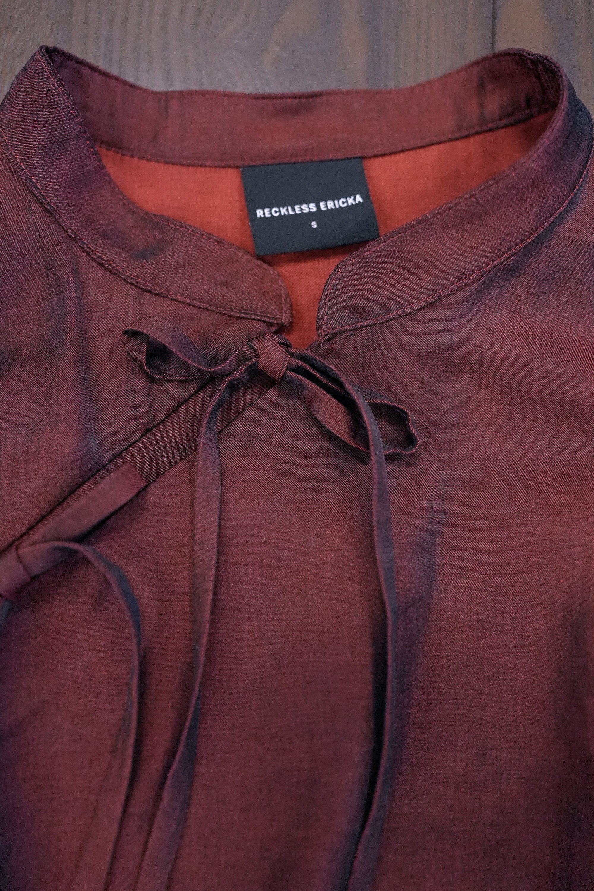 Tulip Piping Qipao (Dark Red)