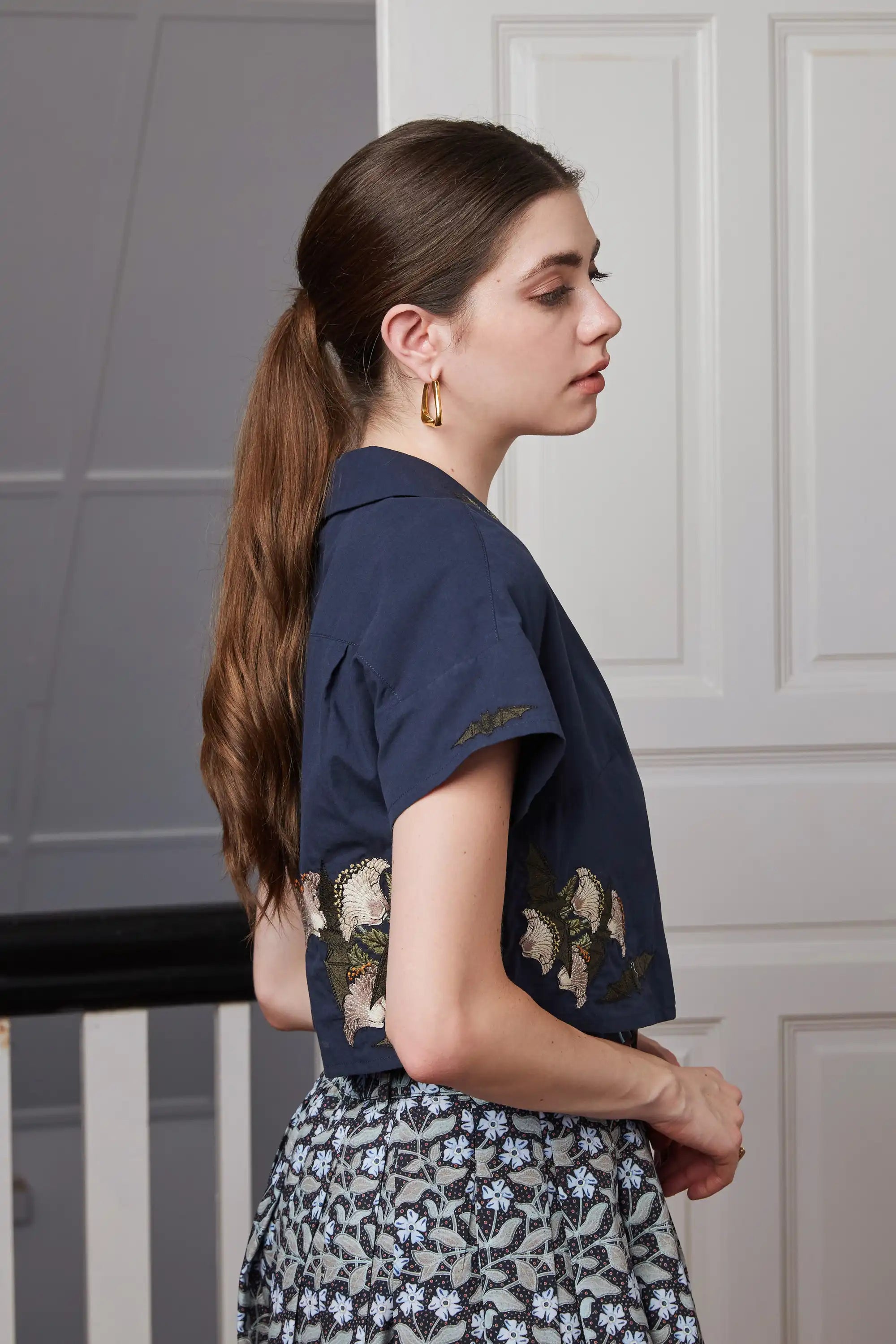 Cropped Cuban Top (Bats)