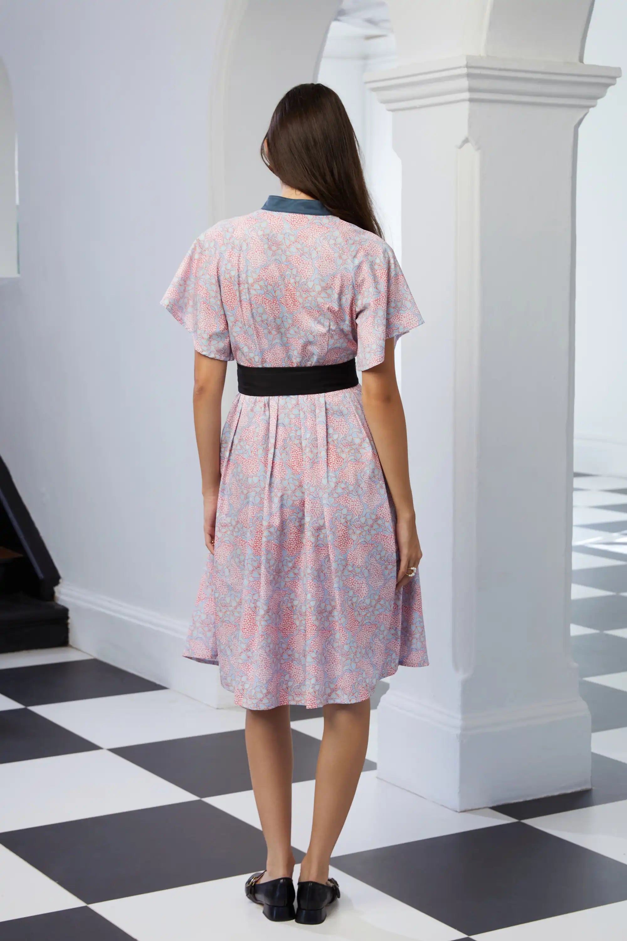 Flutter Fit & Flare Knee Dress (Lilac)