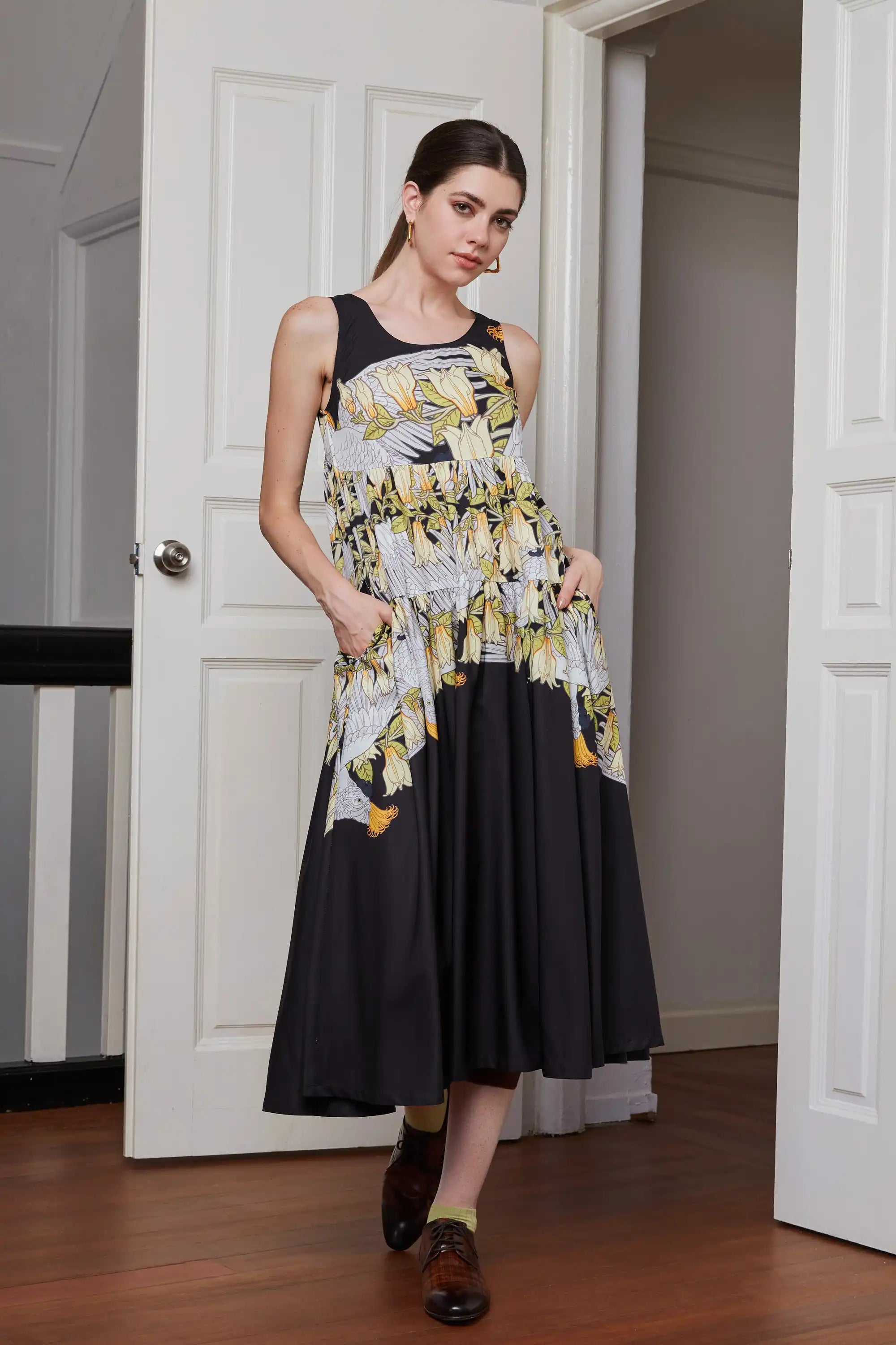 Tiered Breastplate Dress (Cockatoo)