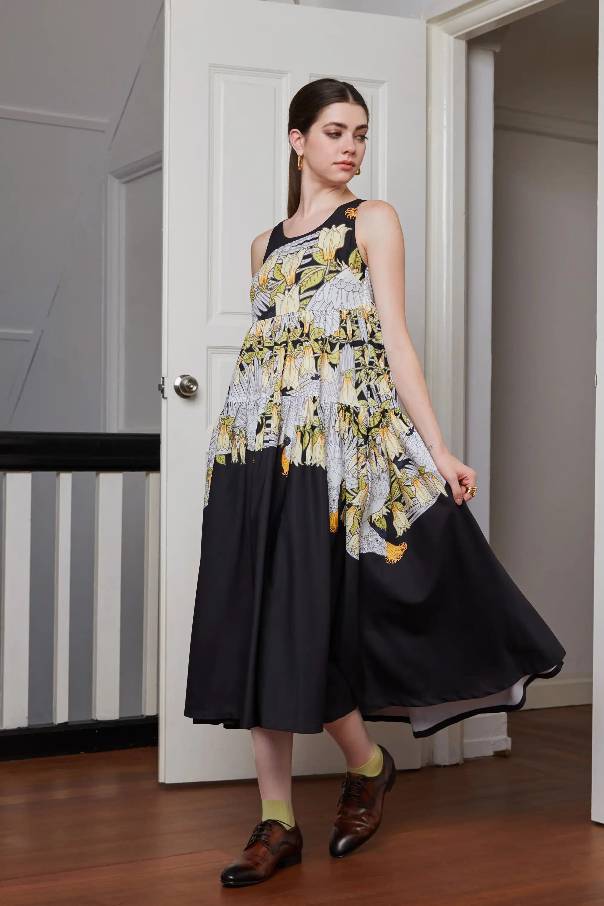 Tiered Breastplate Dress (Cockatoo)