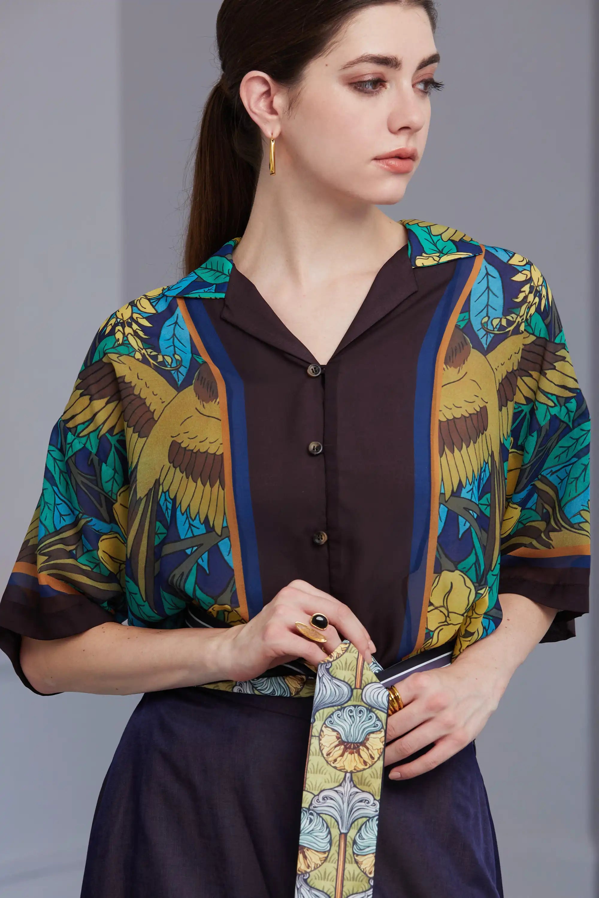 Unisex Cuban Shirt (Sparrow)