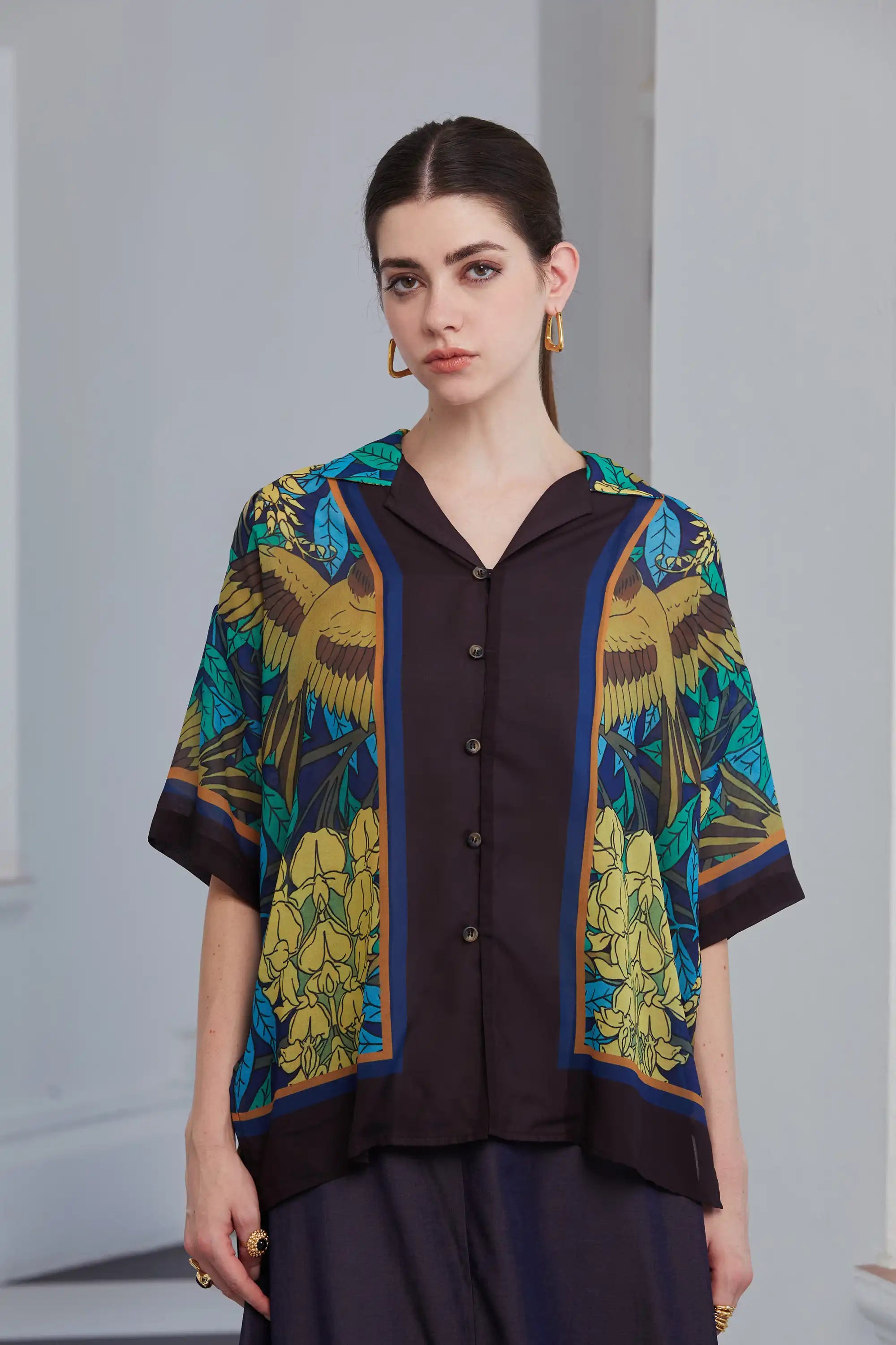 Unisex Cuban Shirt (Sparrow)