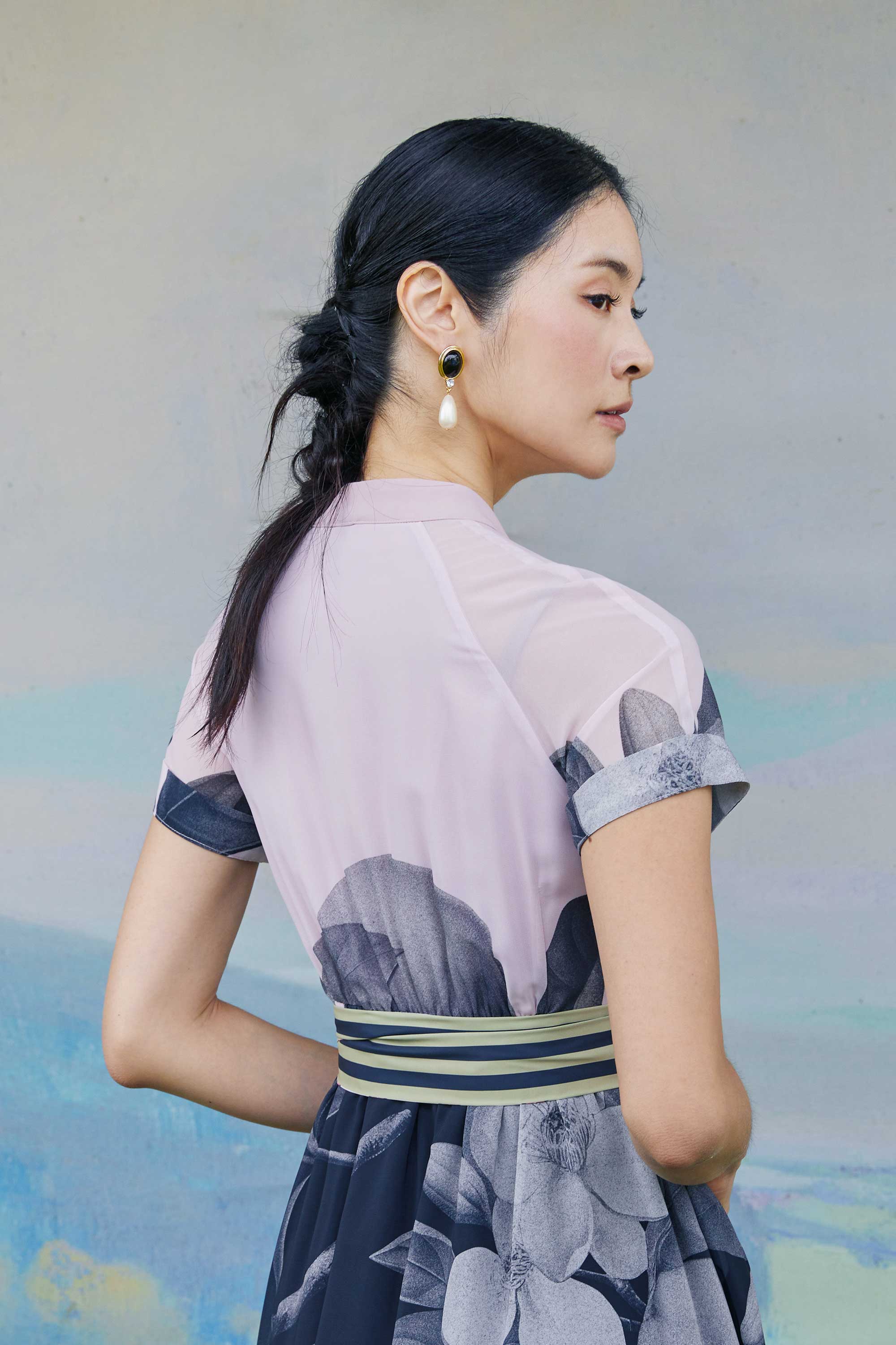 Border Shirtwaist Dress (Guava)