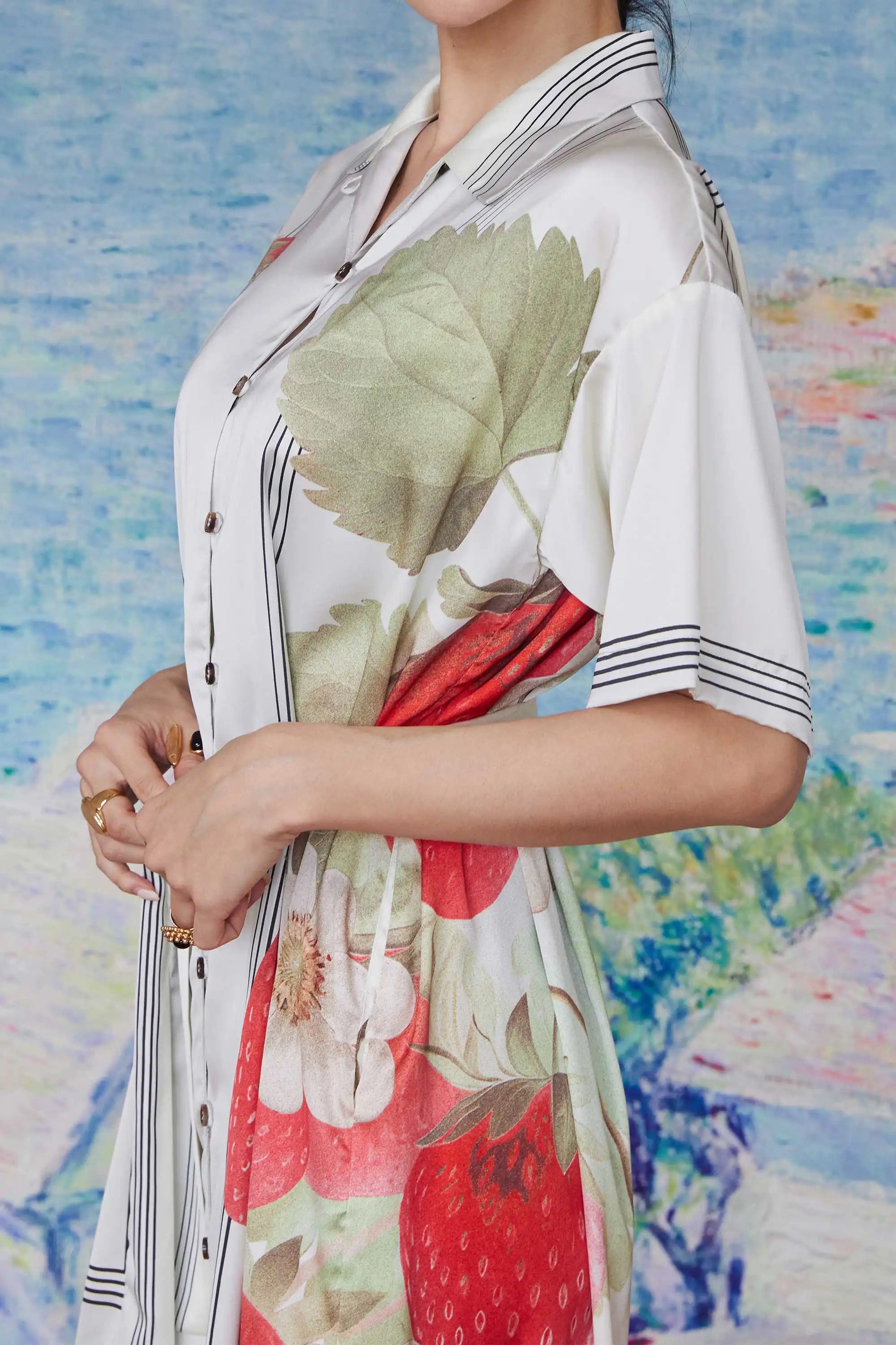 Cuban Shirt Dress (Strawberry)