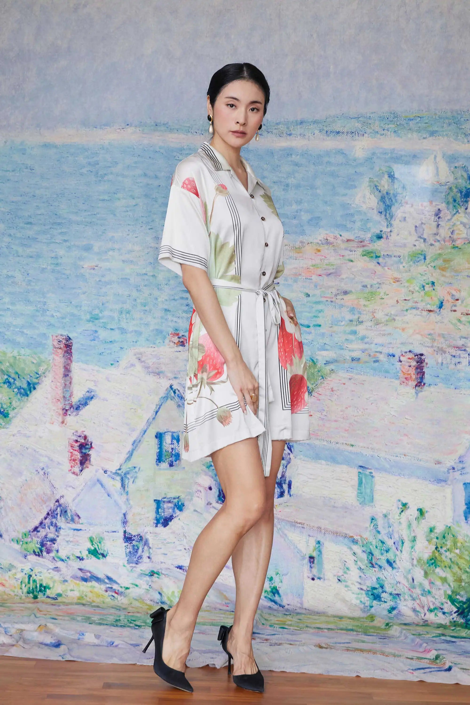 Cuban Shirt Dress (Strawberry)