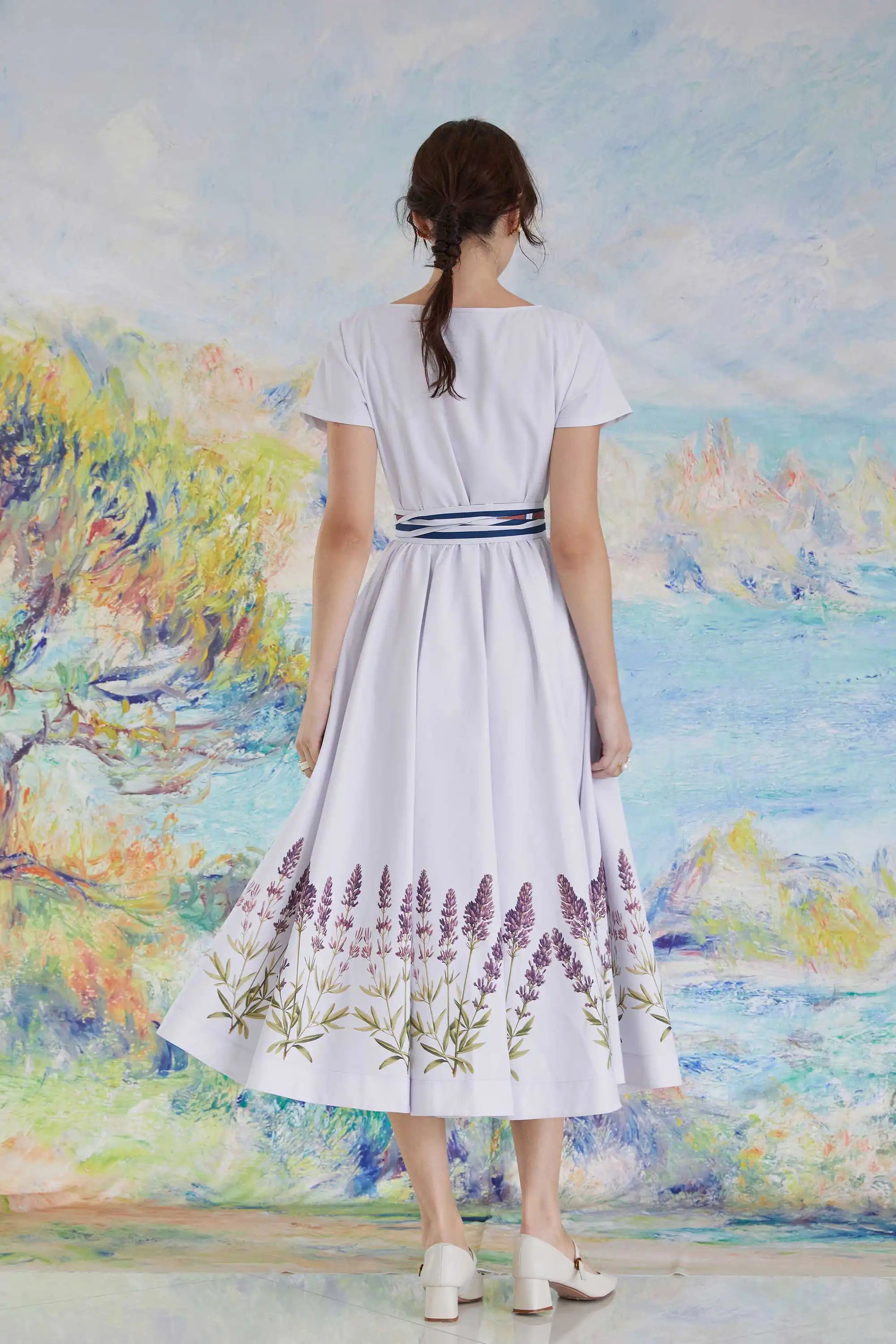 Darted Tea Dress (Lavender)