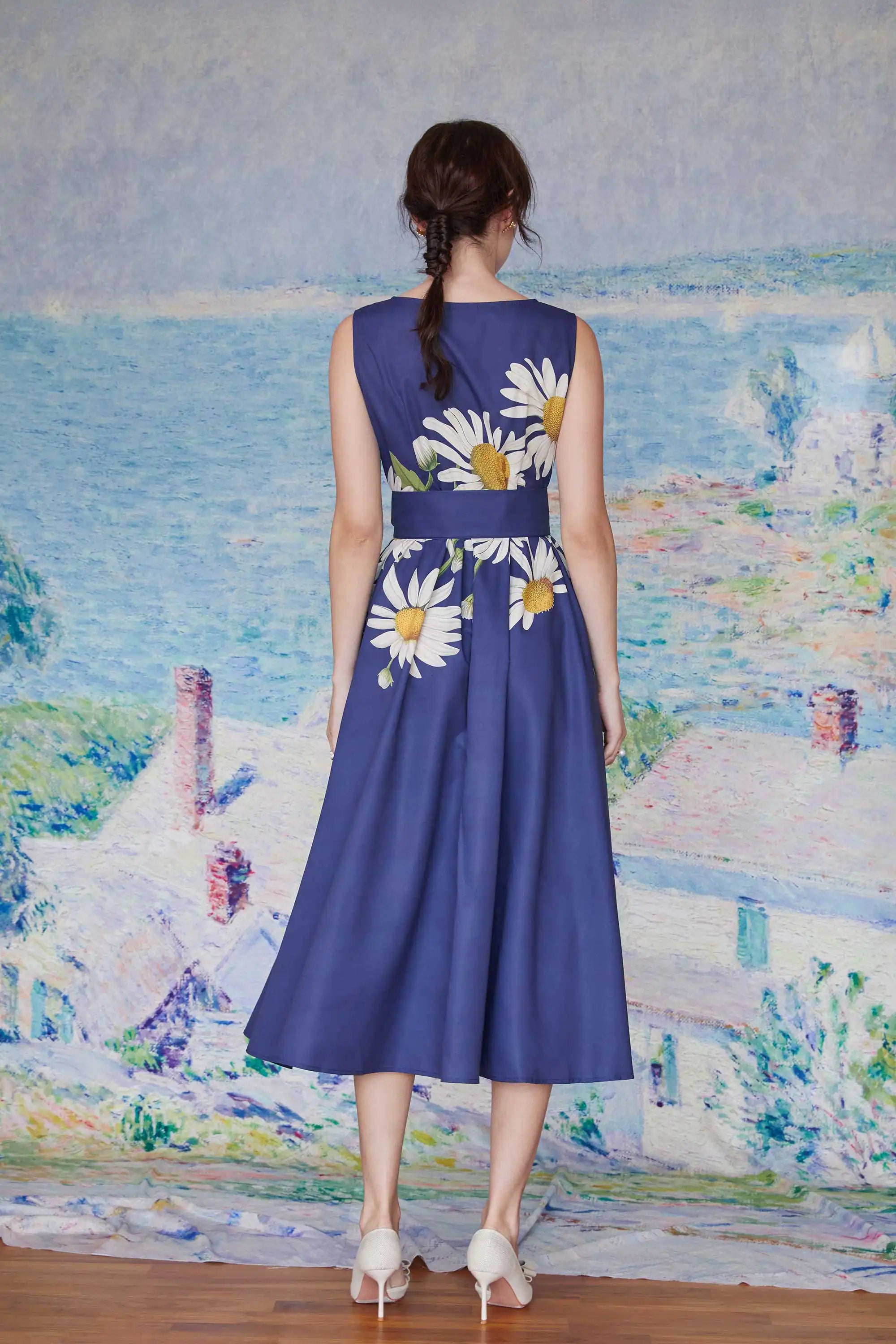 Origami Sleeveless Tea Dress (Chamomile)