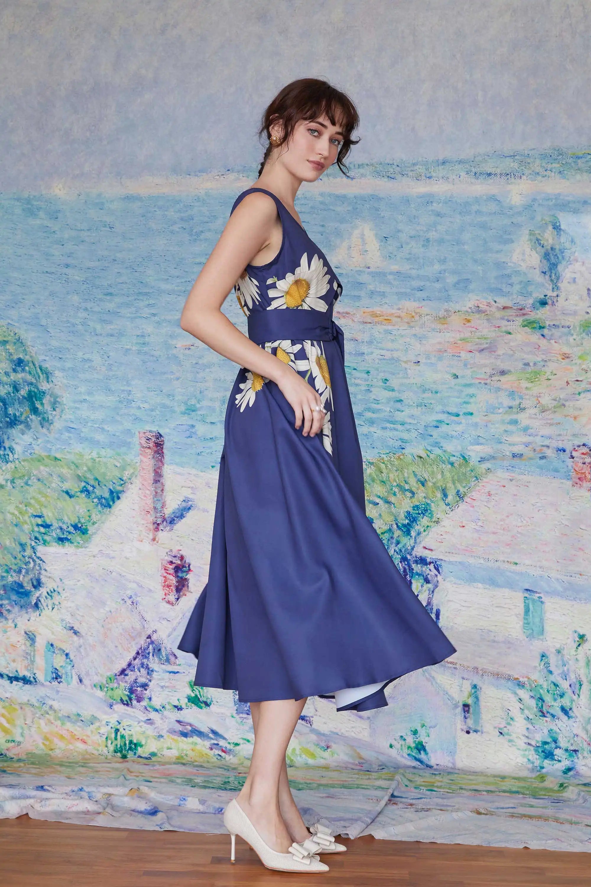 Origami Sleeveless Tea Dress (Chamomile)