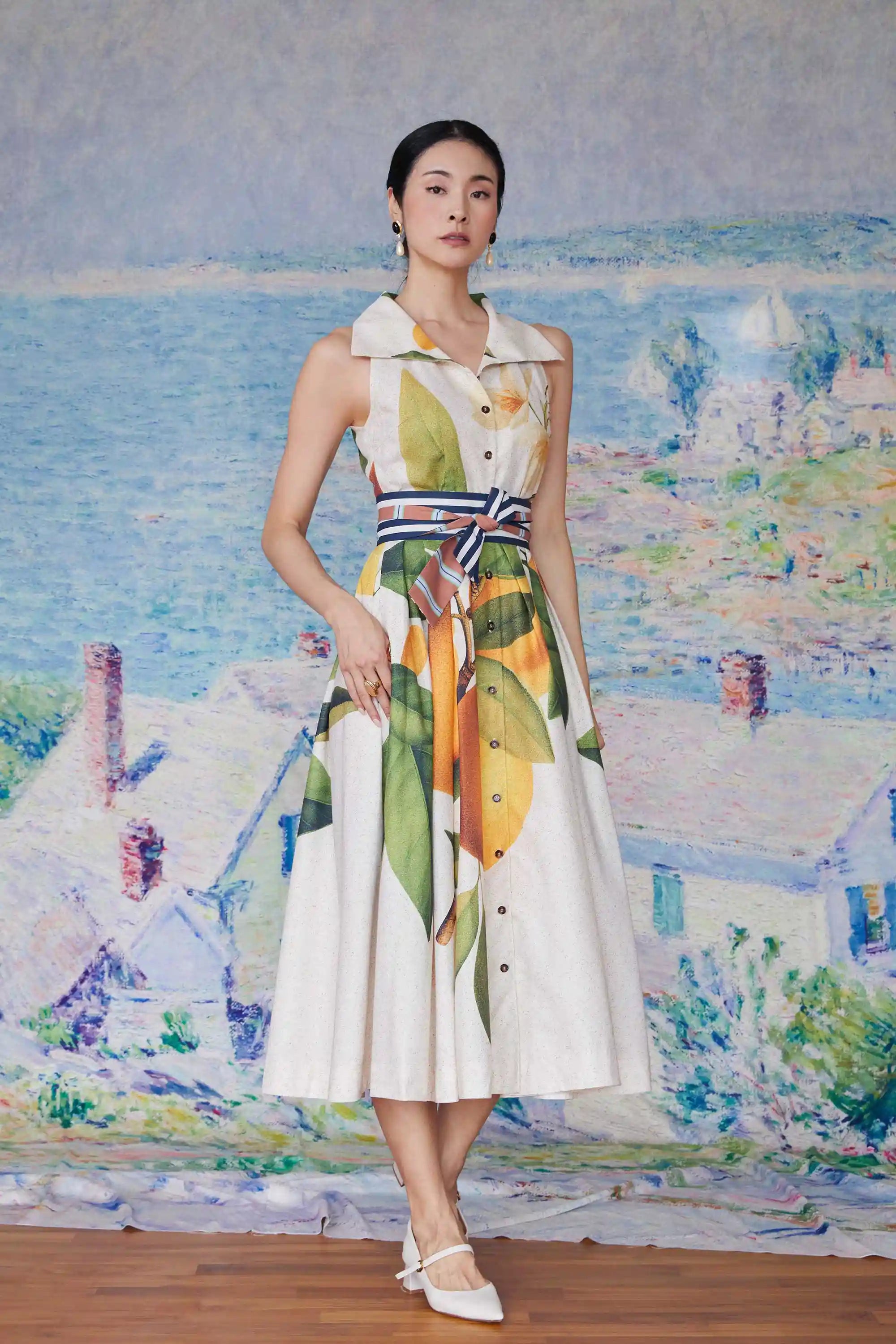 Pilgrim Racer Tea Dress (Lemon)