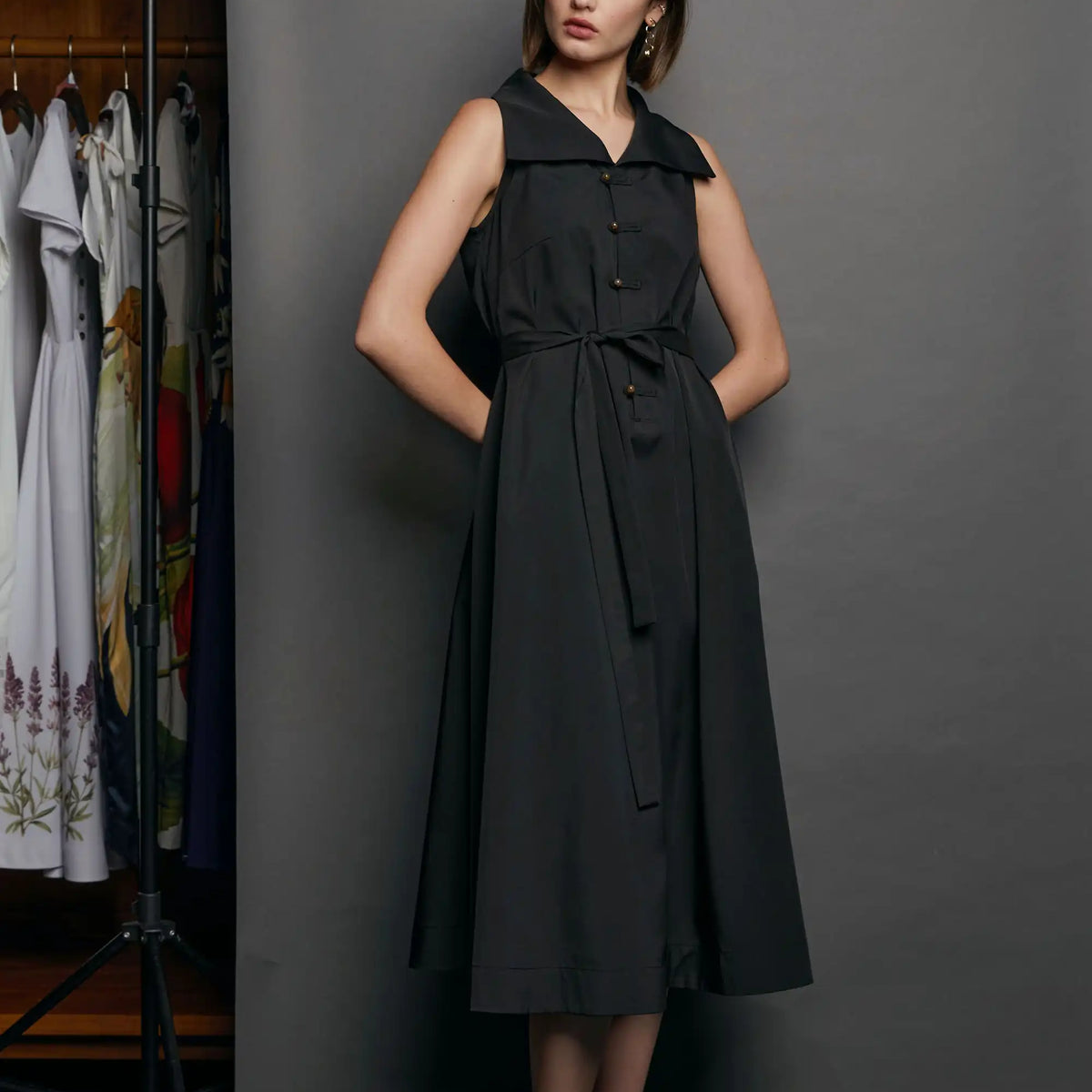 Racer Pankou Midi Dress – Black | Reckless Ericka