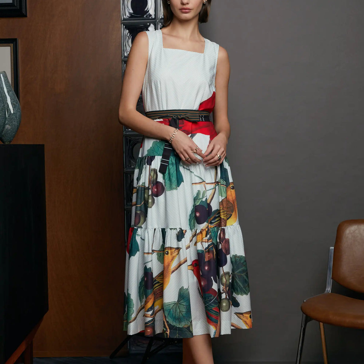 Tiered Long Tea Dress – Summer Tanager | Reckless Ericka