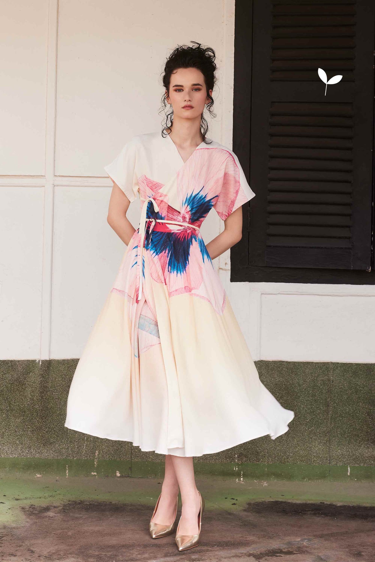 Kimono Wrap Maxi Dress (Velvet Pansy)