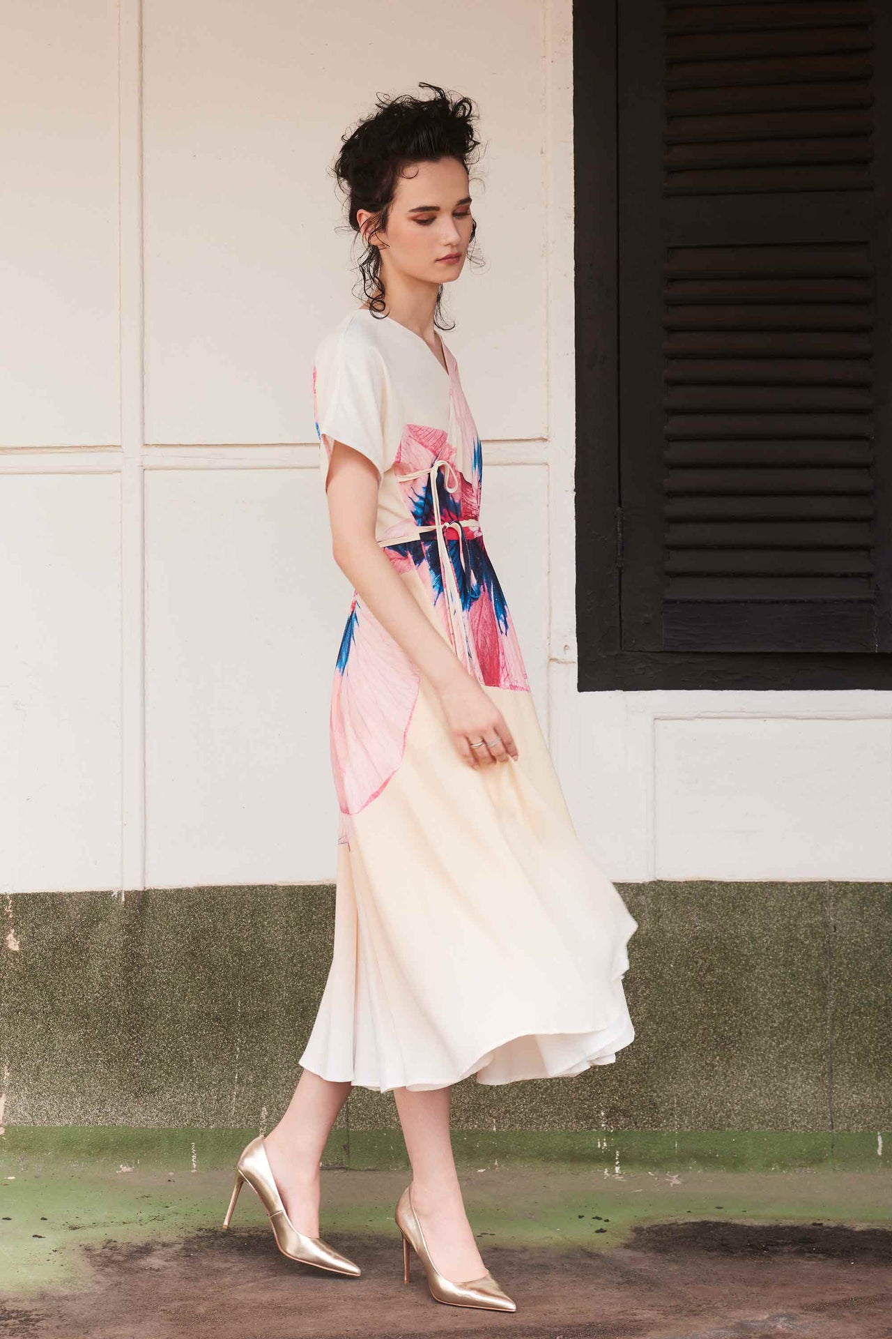 Kimono Wrap Maxi Dress (Velvet Pansy)