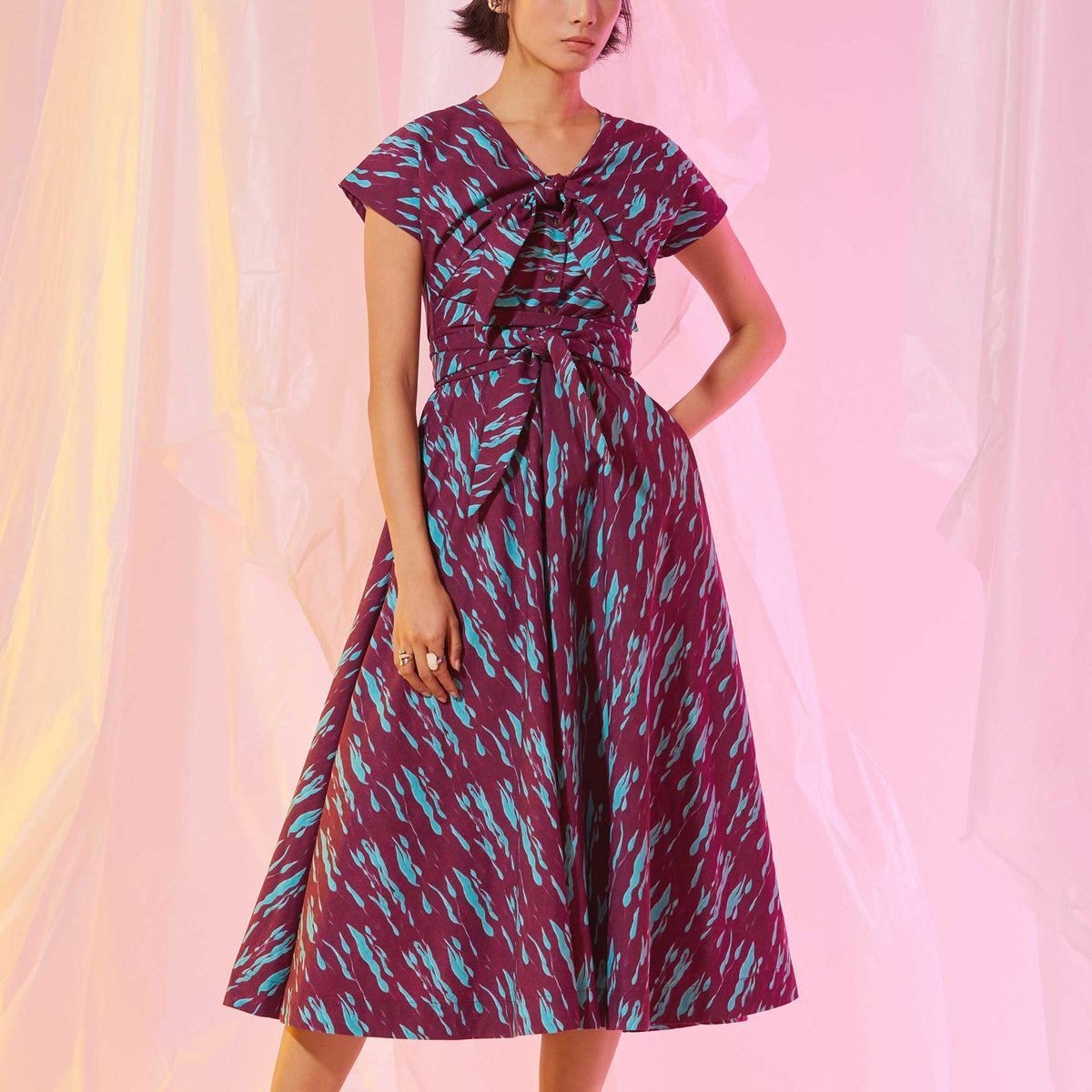 knotted fit and flare dress Double Knot Fit & Flare Dress – Veil