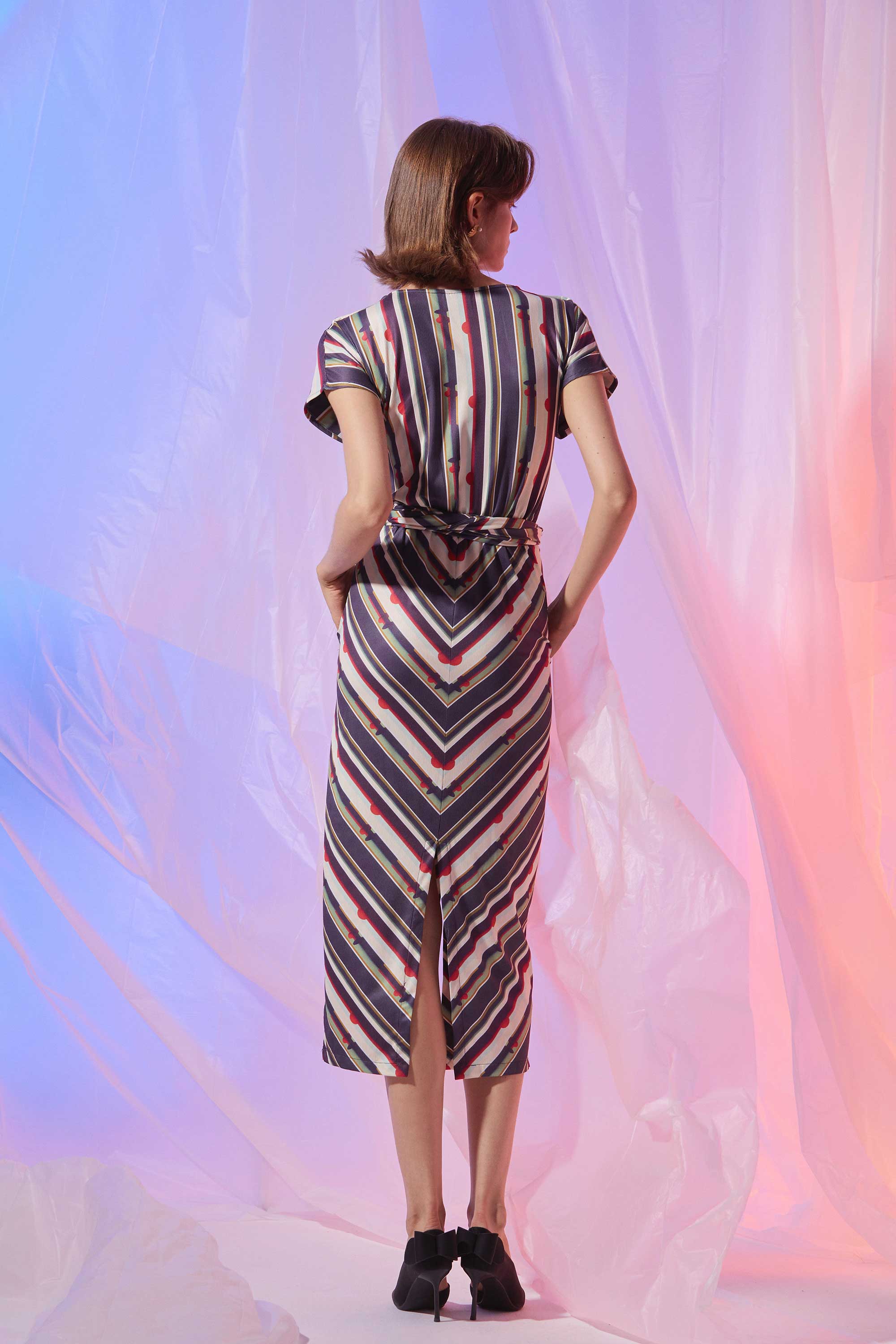 Double Knot Pencil Tea Dress (Gleam)