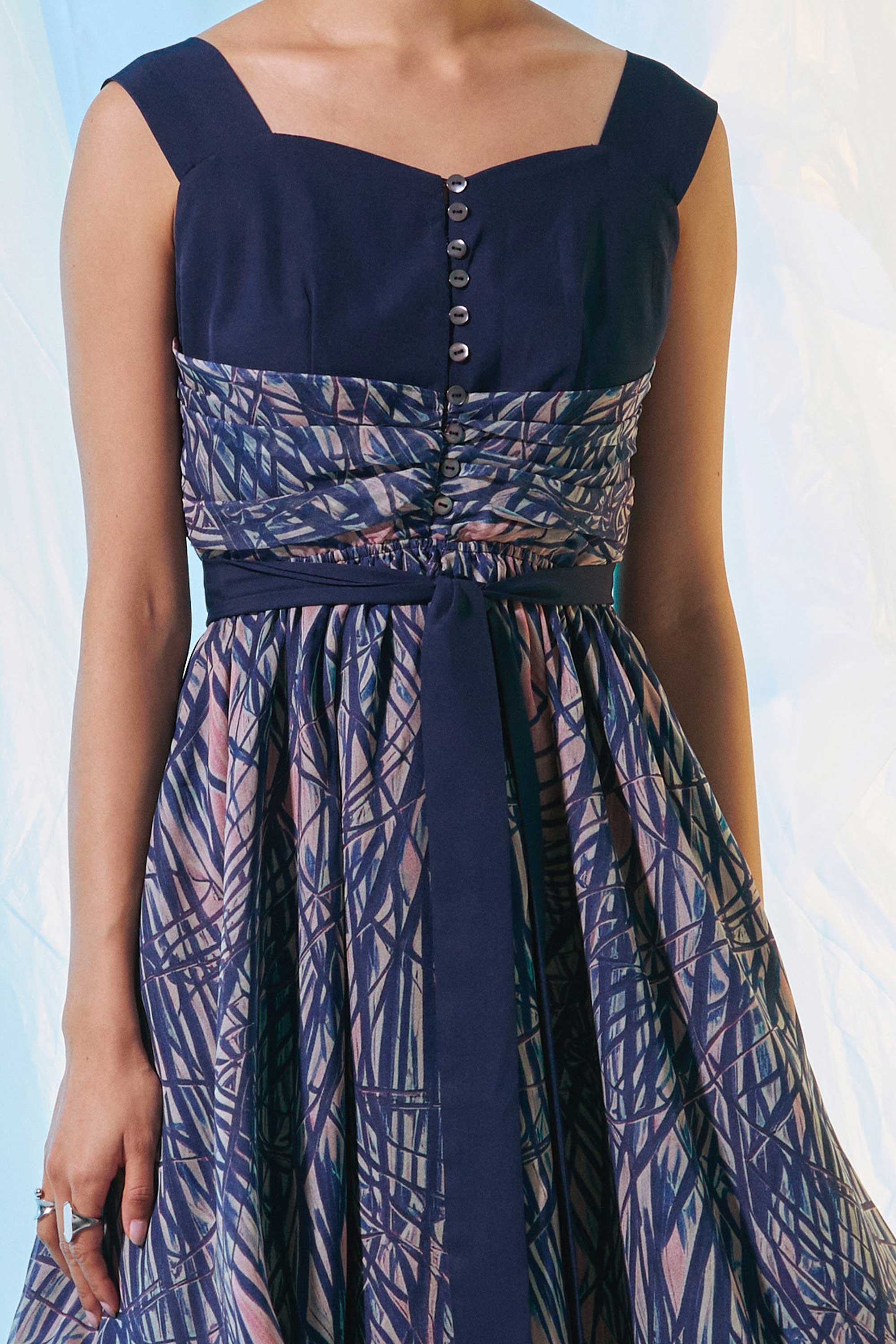 Interlace Sleeveless Fit & Flare Dress (Revelation)