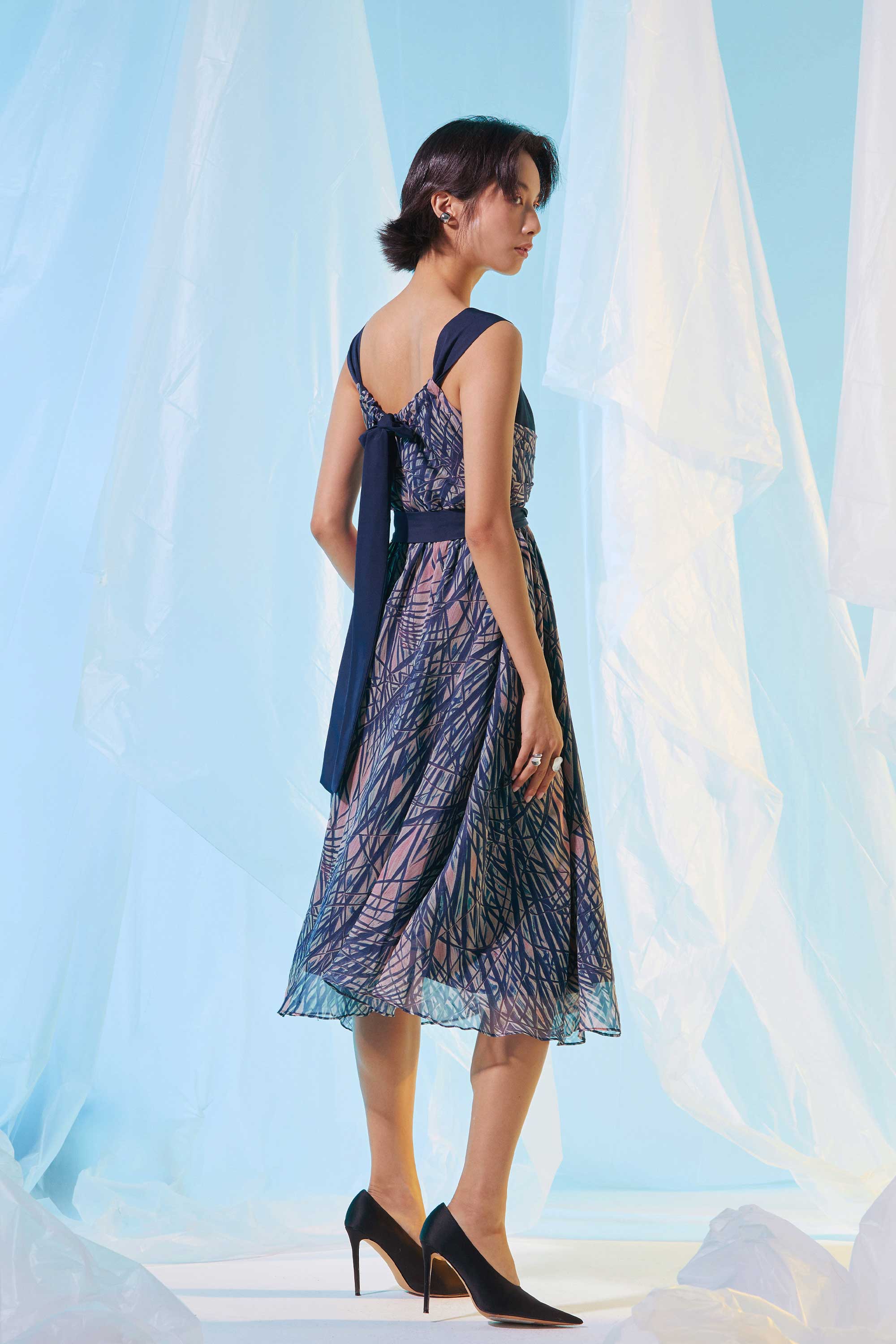 Interlace Sleeveless Fit & Flare Dress (Revelation)
