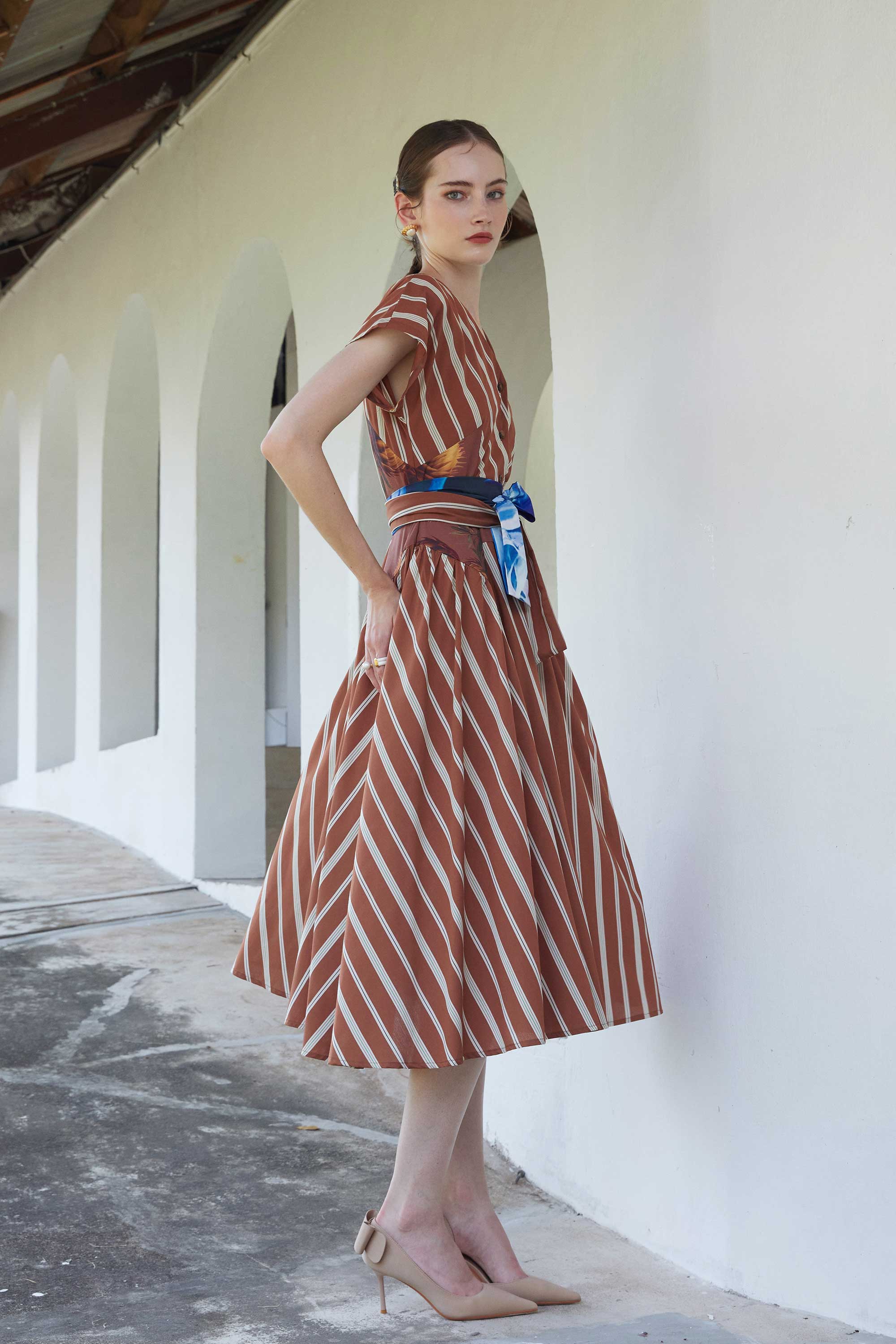 Fit & Flare Midi Dress (Stillness)