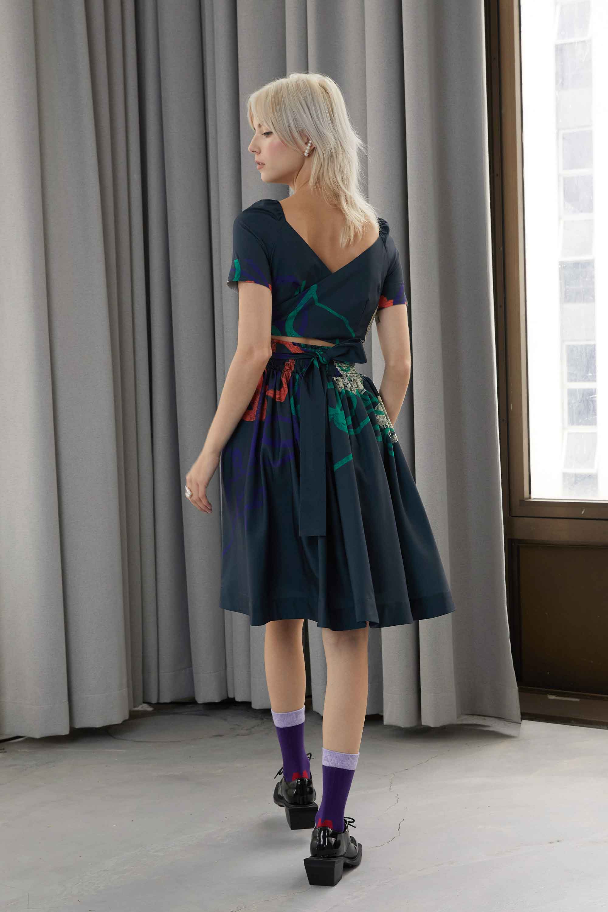 Back-To-Front Cuff Dress (Silence)