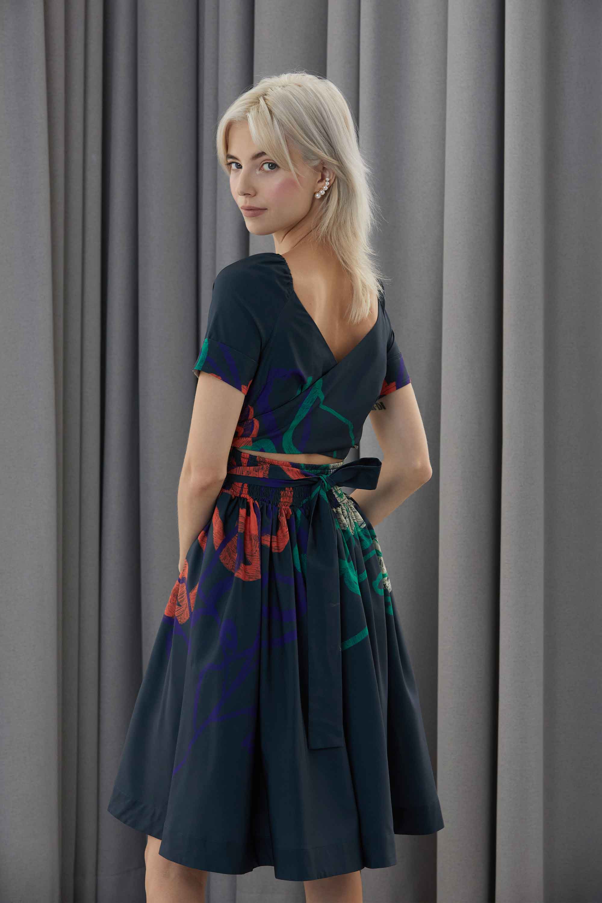 Back-To-Front Cuff Dress (Silence)