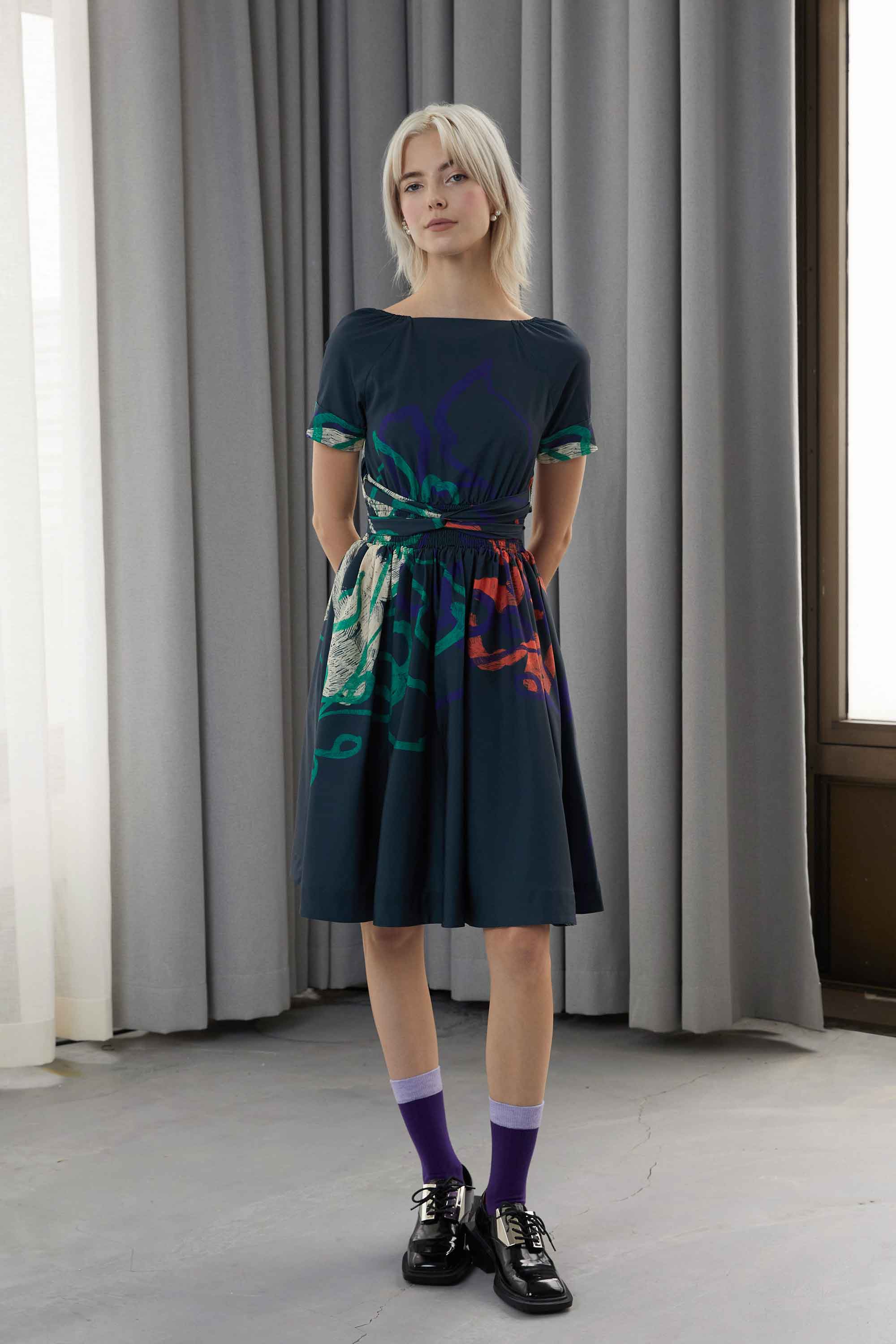Back-To-Front Cuff Dress (Silence)