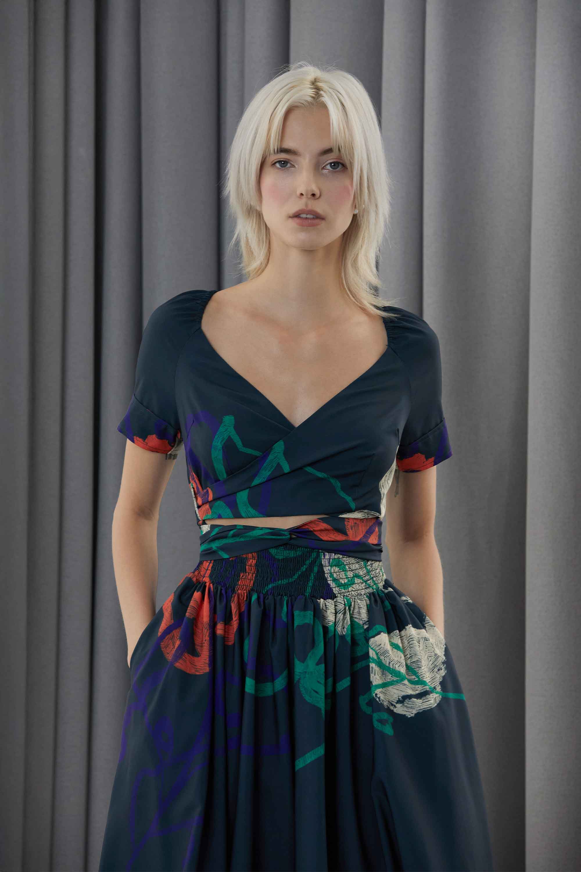 Back-To-Front Cuff Dress (Silence)