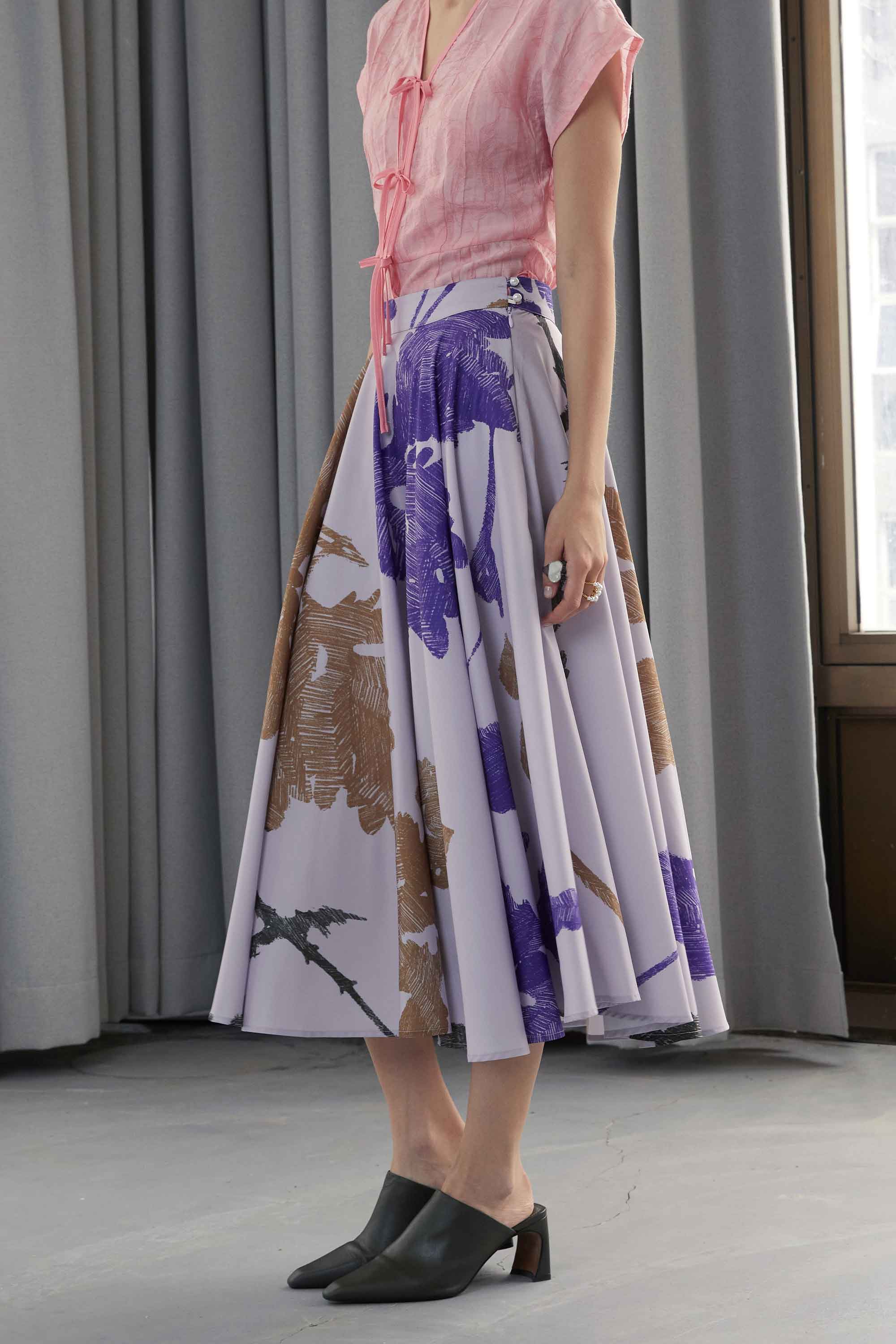 Full Circle Midi Skirt (Shadow)