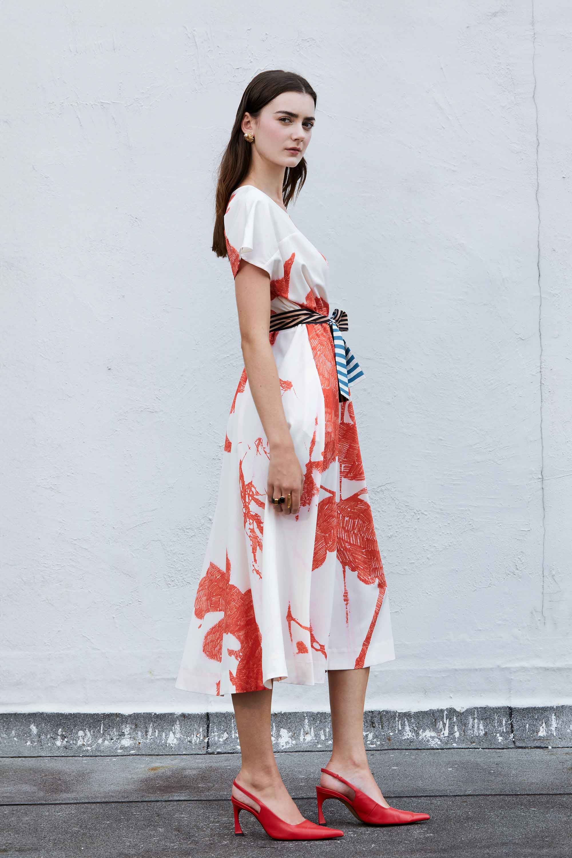 Yoke Tent Midi Dress (Reverie)