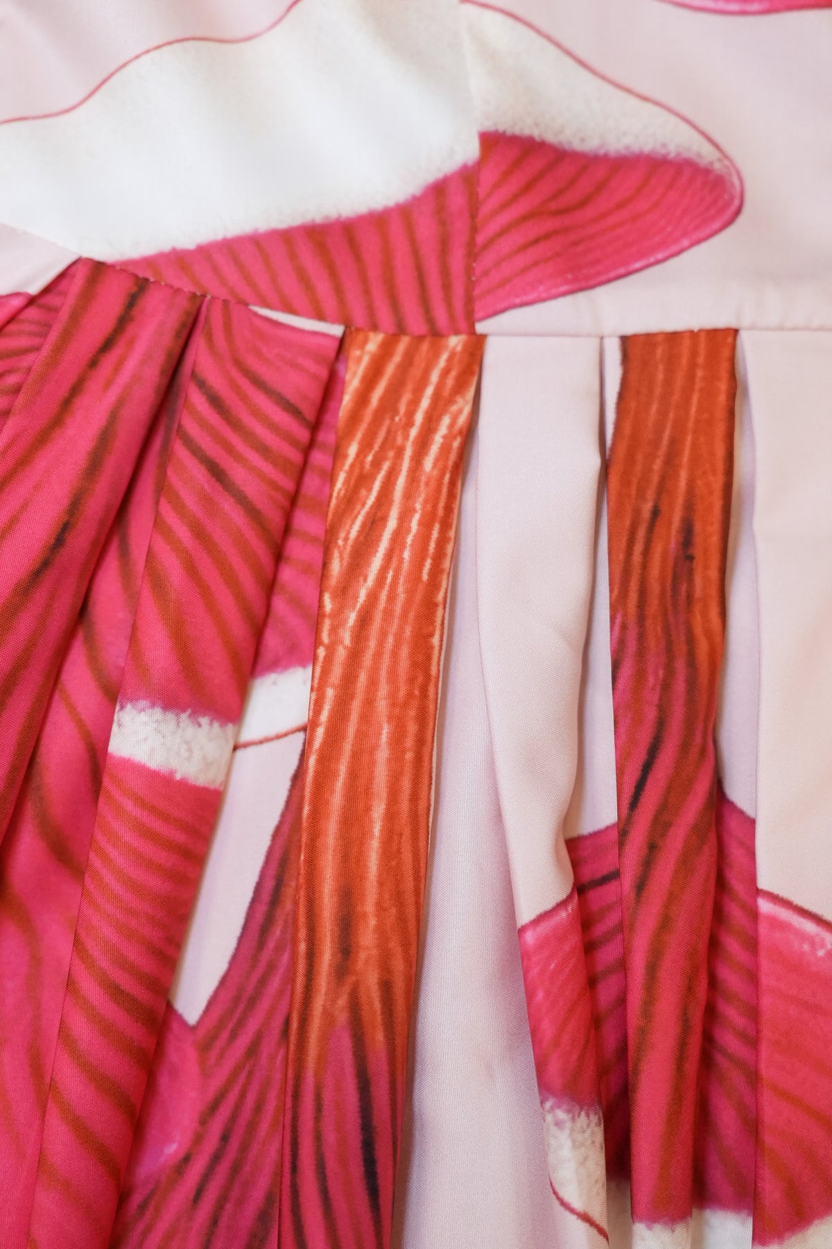 Stand Collar Dual Pleat Dress (Russula)