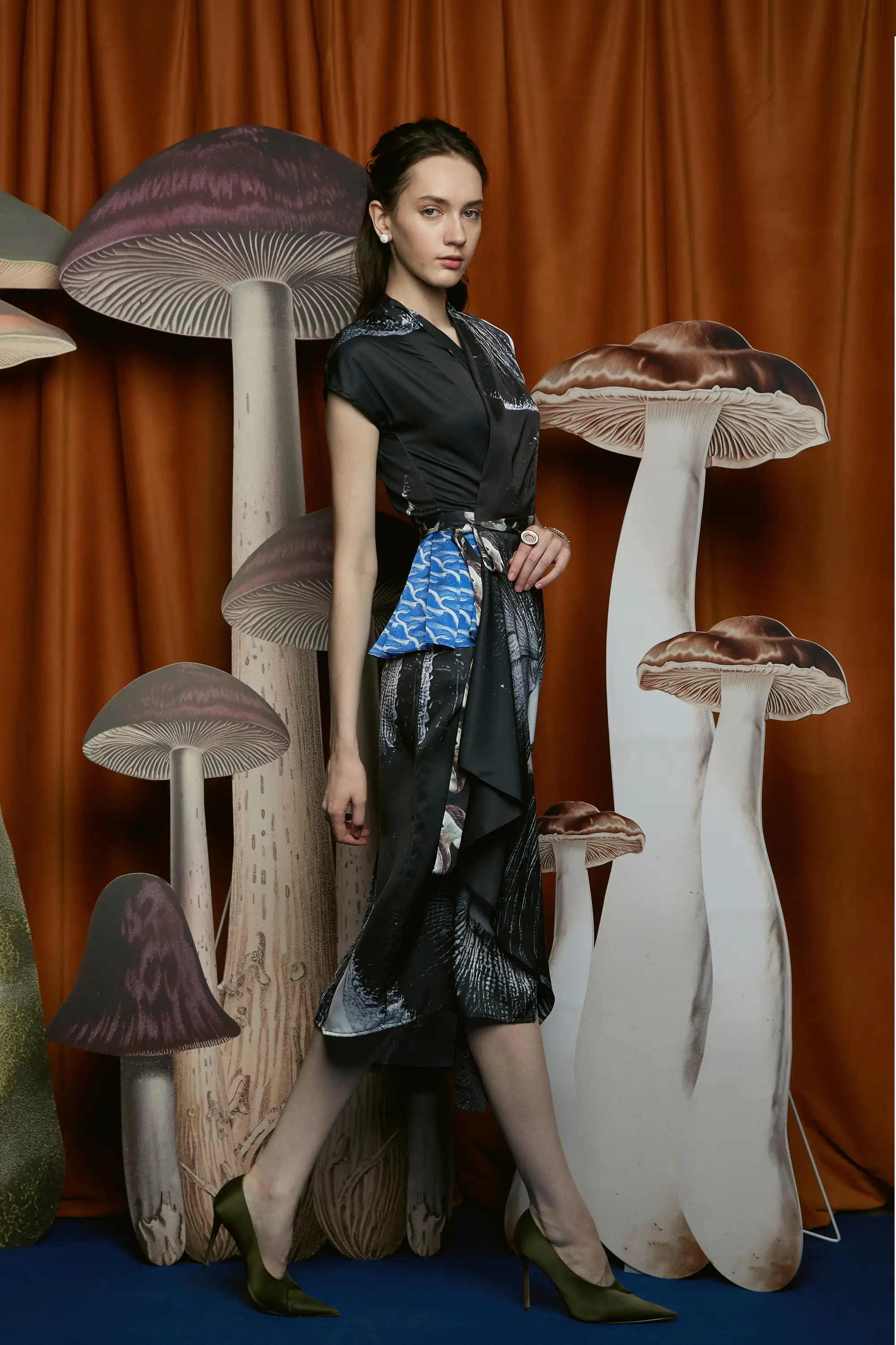 Cascade Wrap Dress (Fairy Ring Champignon)