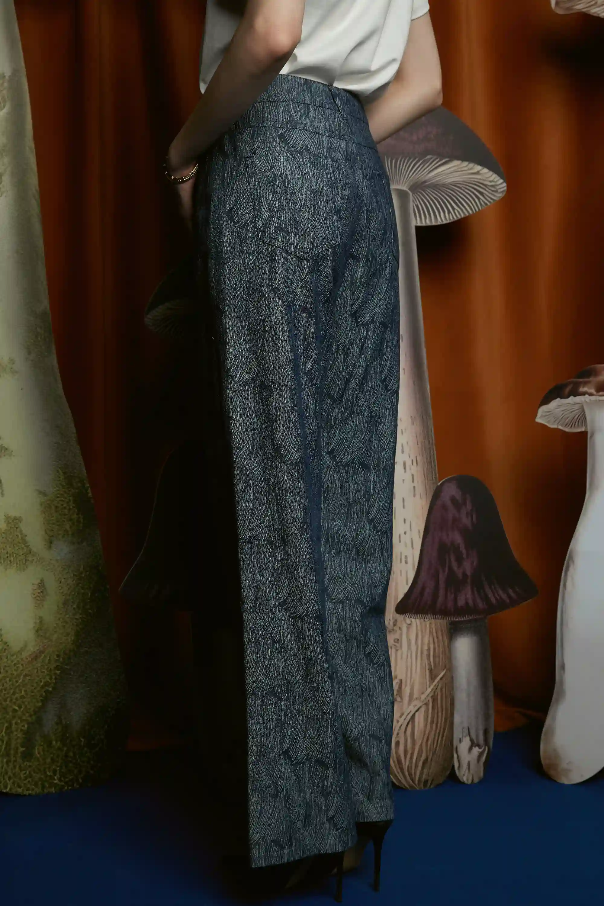 Denim Jacquard Jeans