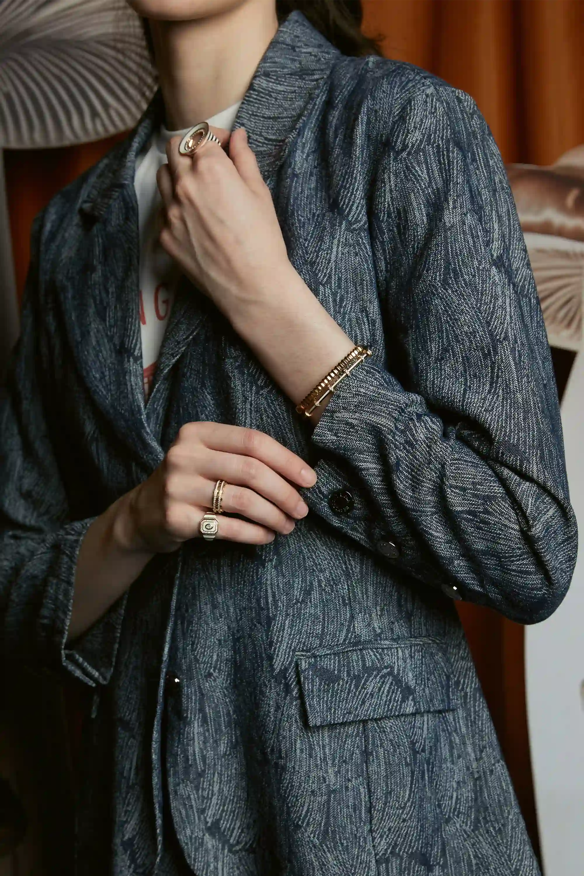 MADE-TO-ORDER: Denim Jacquard Summer Suit
