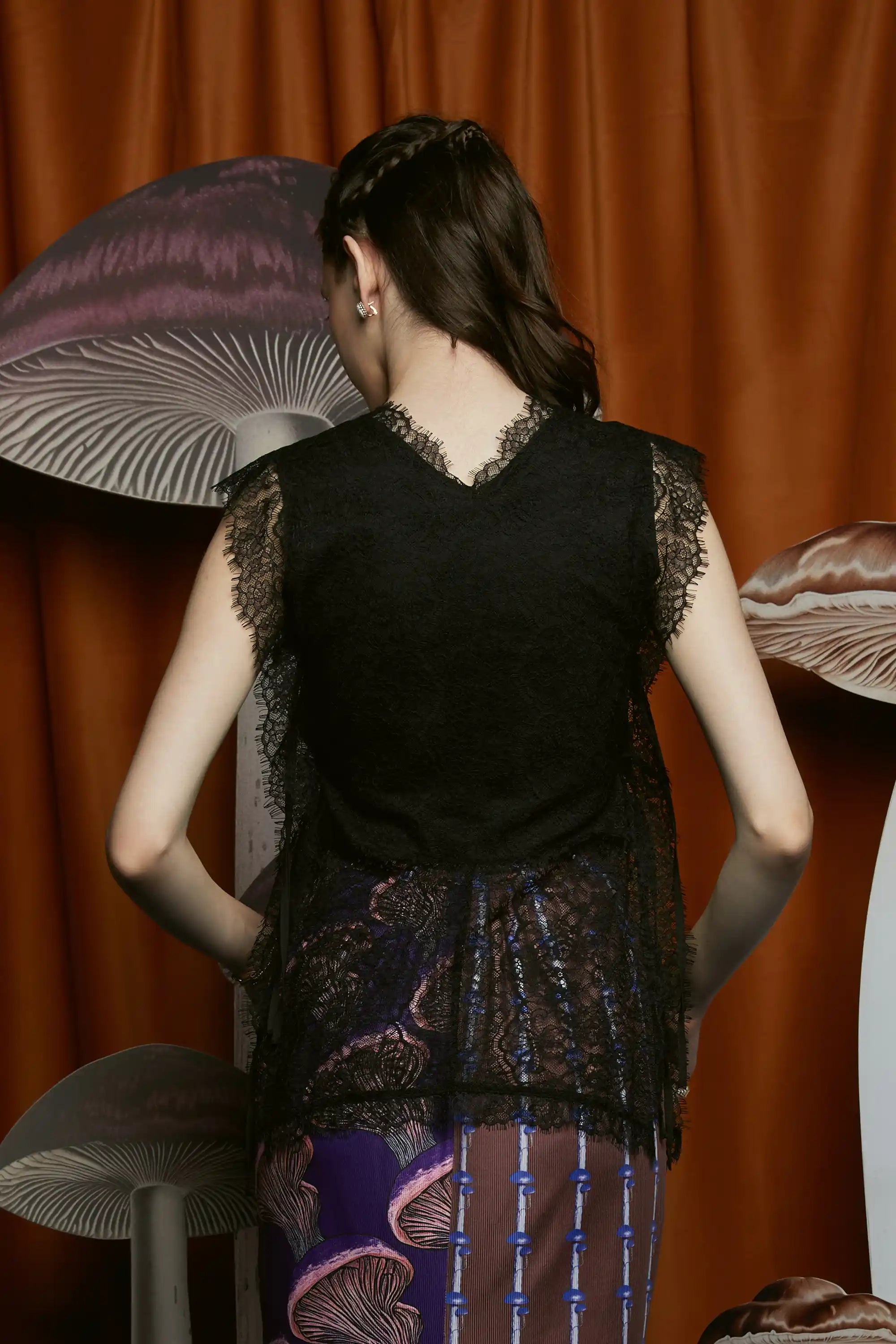 Kebaya Top (Black)