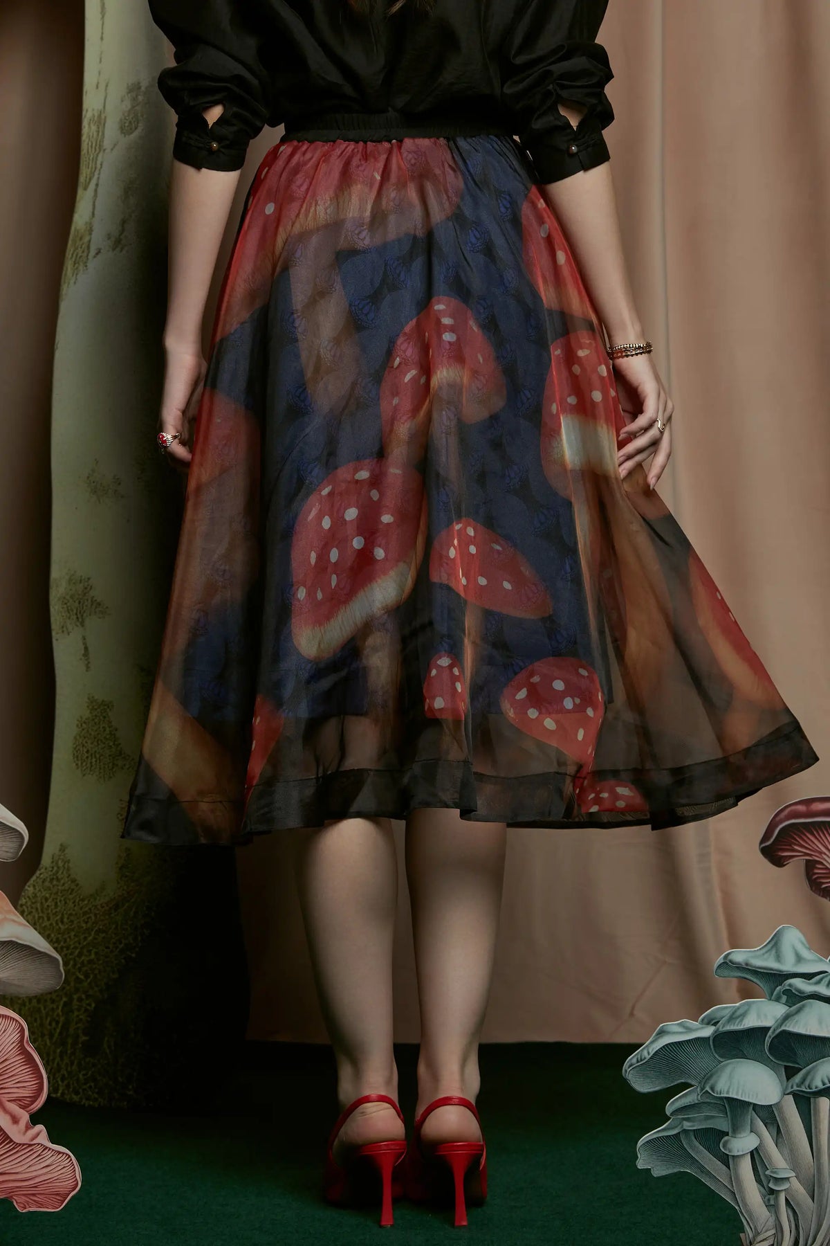 Midi Swing Skirt (Amanita)