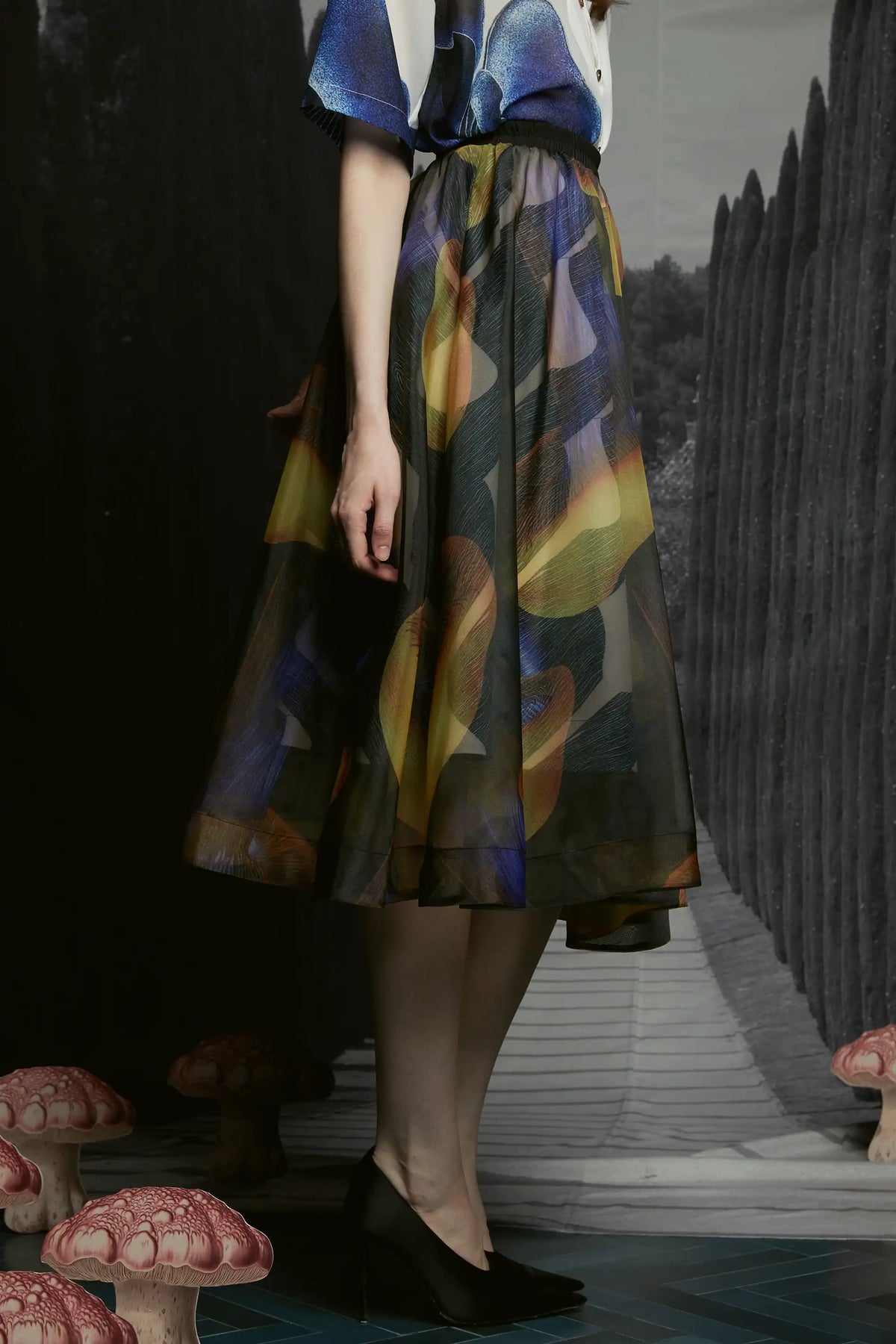 Midi Swing Skirt (Matsutake)